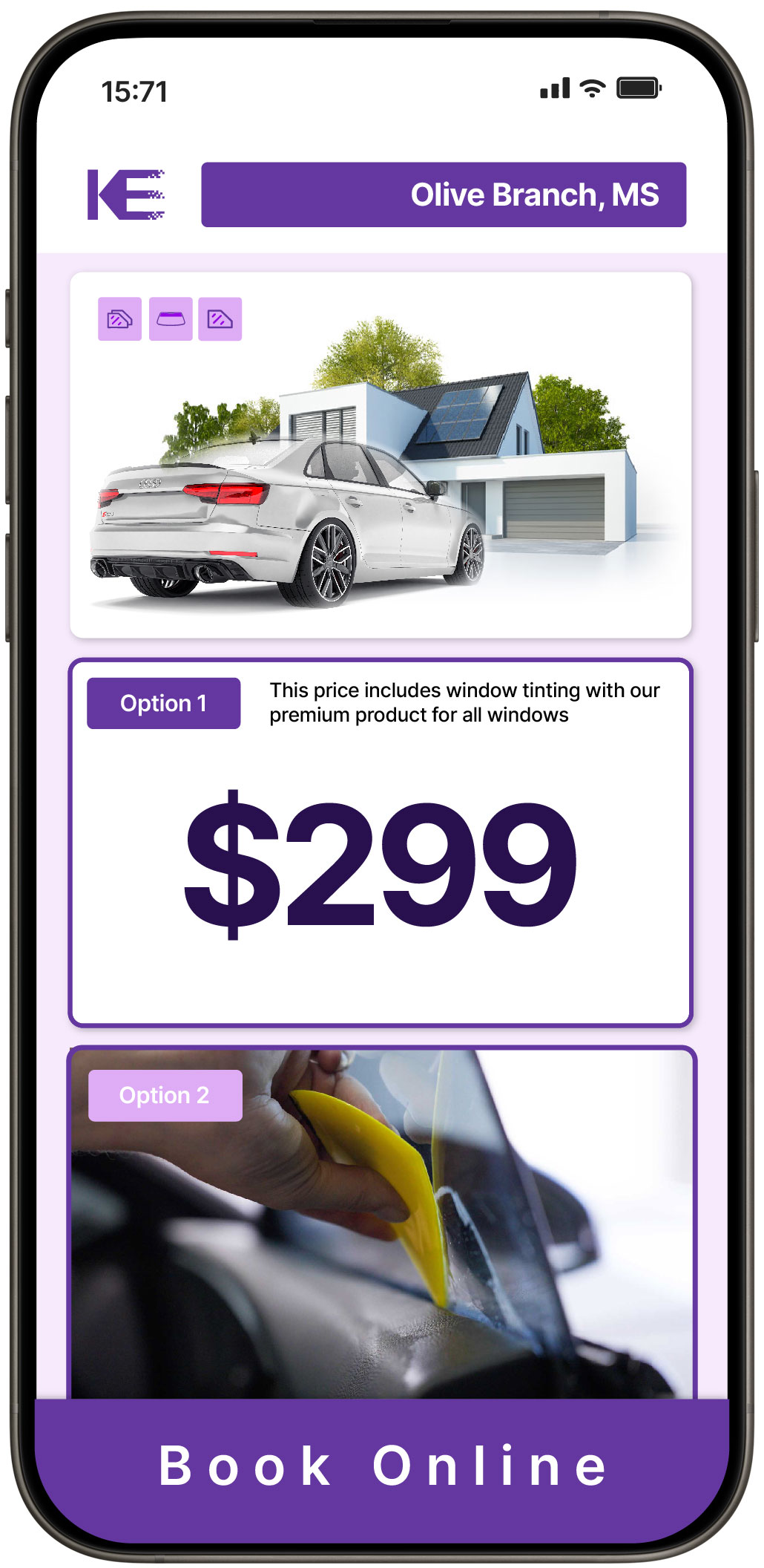View Competitive Tesla Window Tinting Prices in Laurel, Mississippi