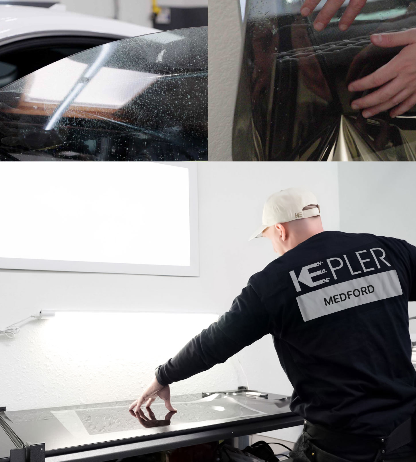 Window Tinting Specialist Cutting Film in Medford, New Jersey