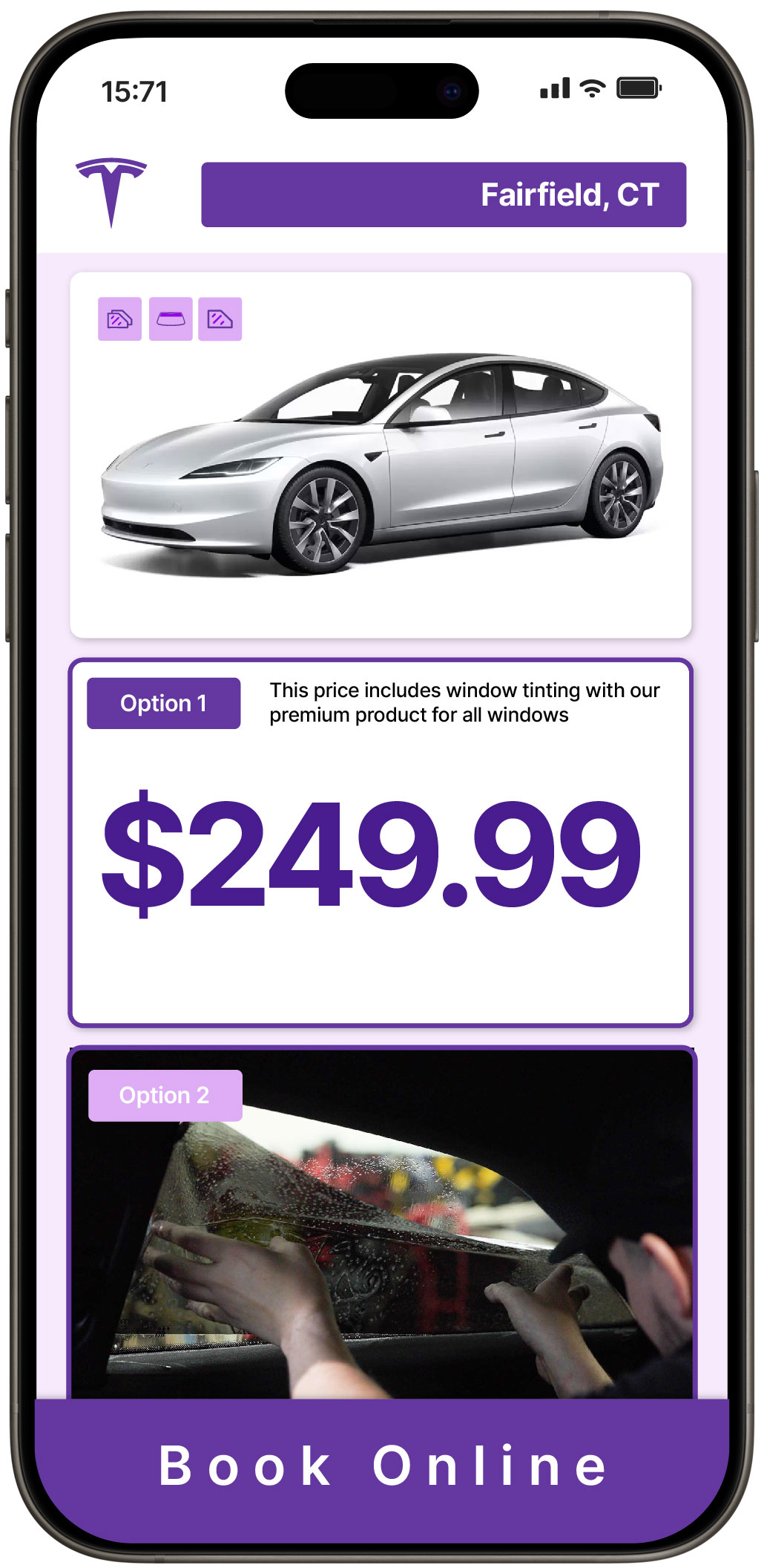View Affordable Tesla Window Tinting Costs in Fairfield, Connecticut