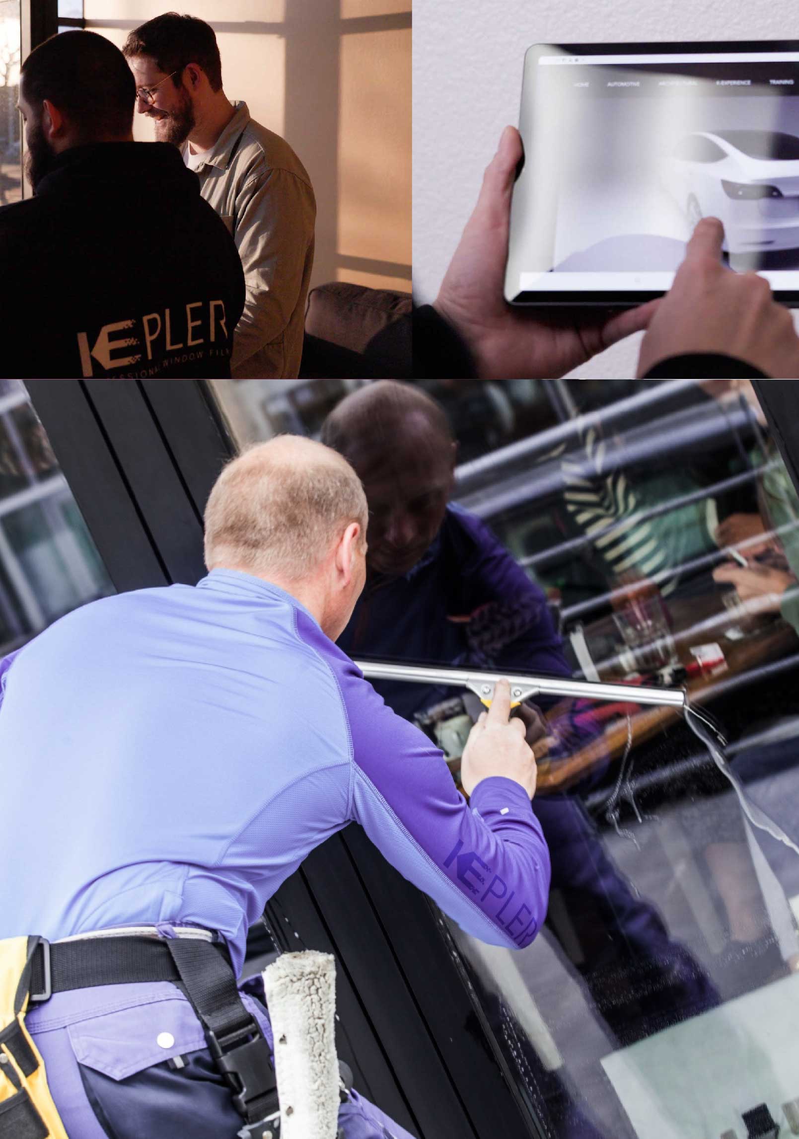 Kepler Skilled Applying Anti-Graffiti Window Film to a Wilson Shop Front