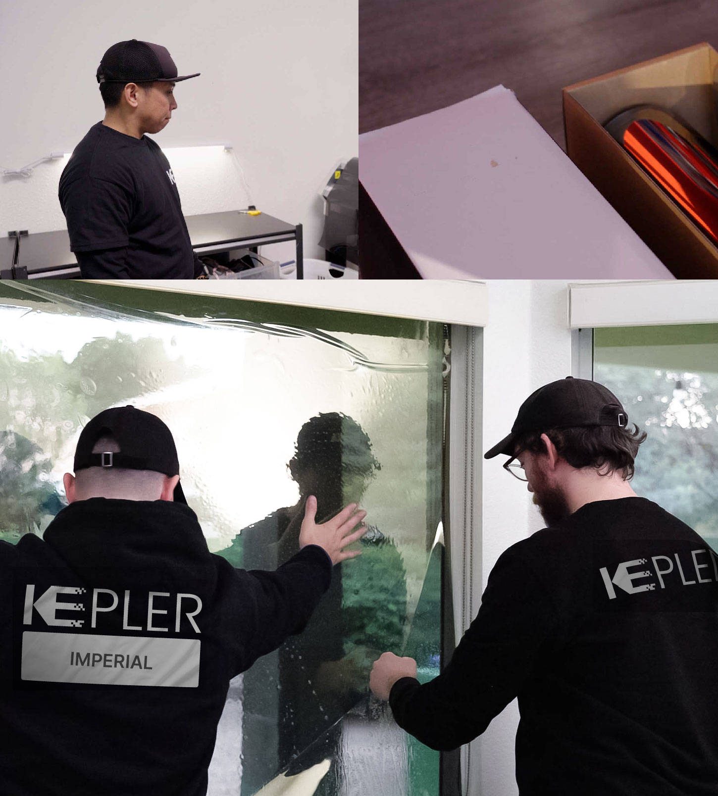 Kepler Technician Installing High-tech Window Tint to Home in Imperial