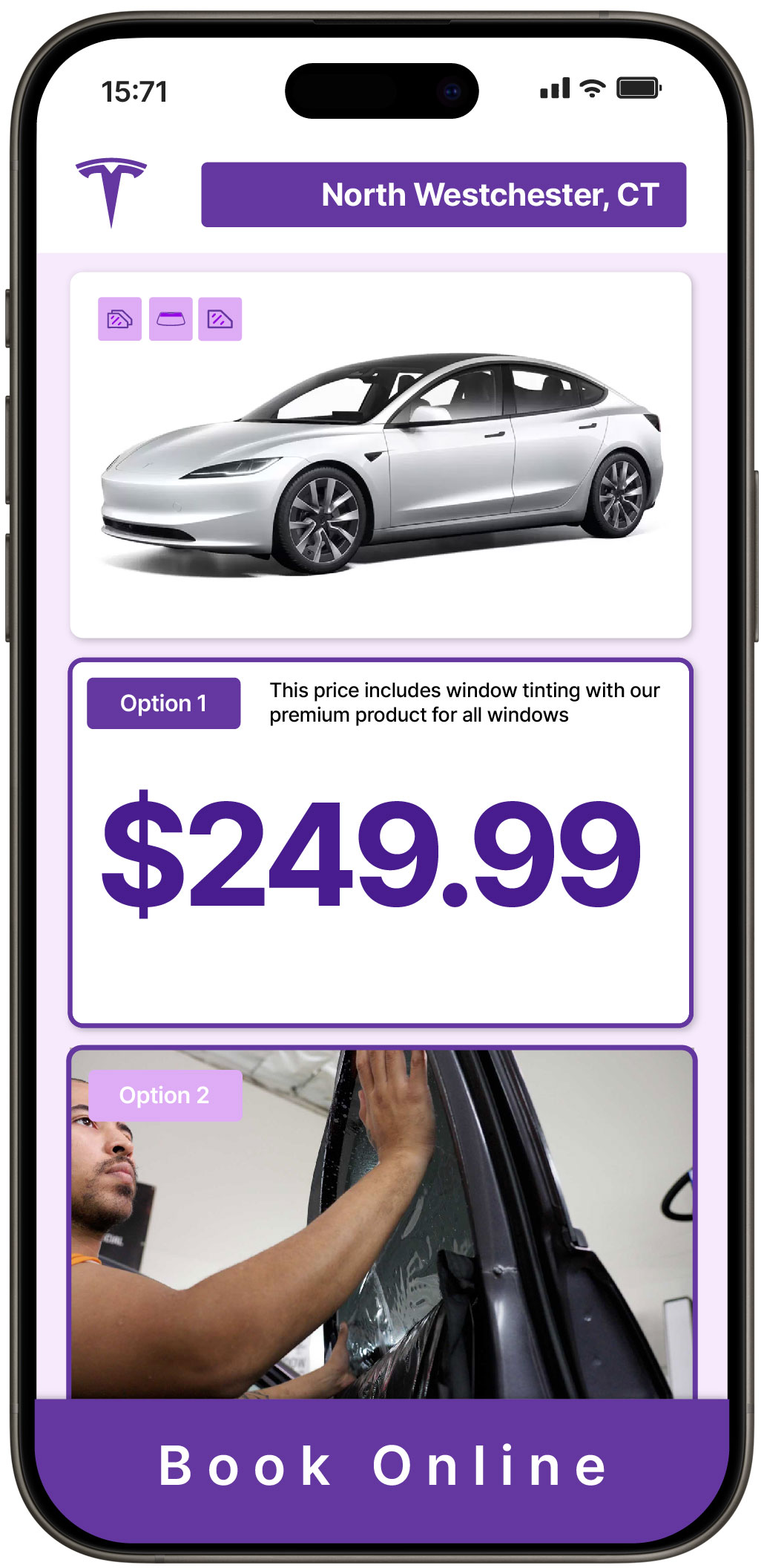 View Affordable Tesla Window Tinting Costs in North Westchester, Connecticut