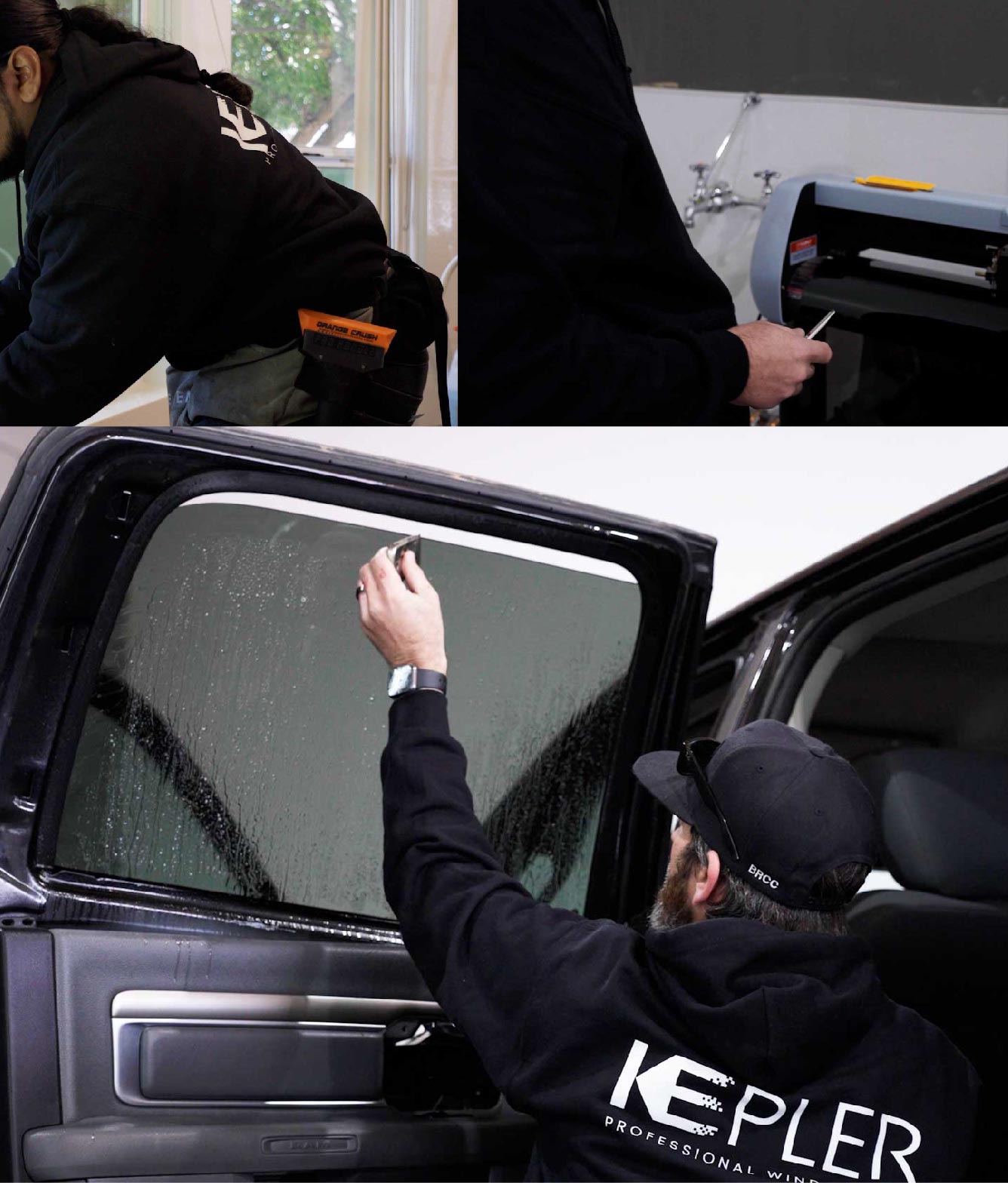 Kepler Window Tinting Specialists at Work in Riverbank, California