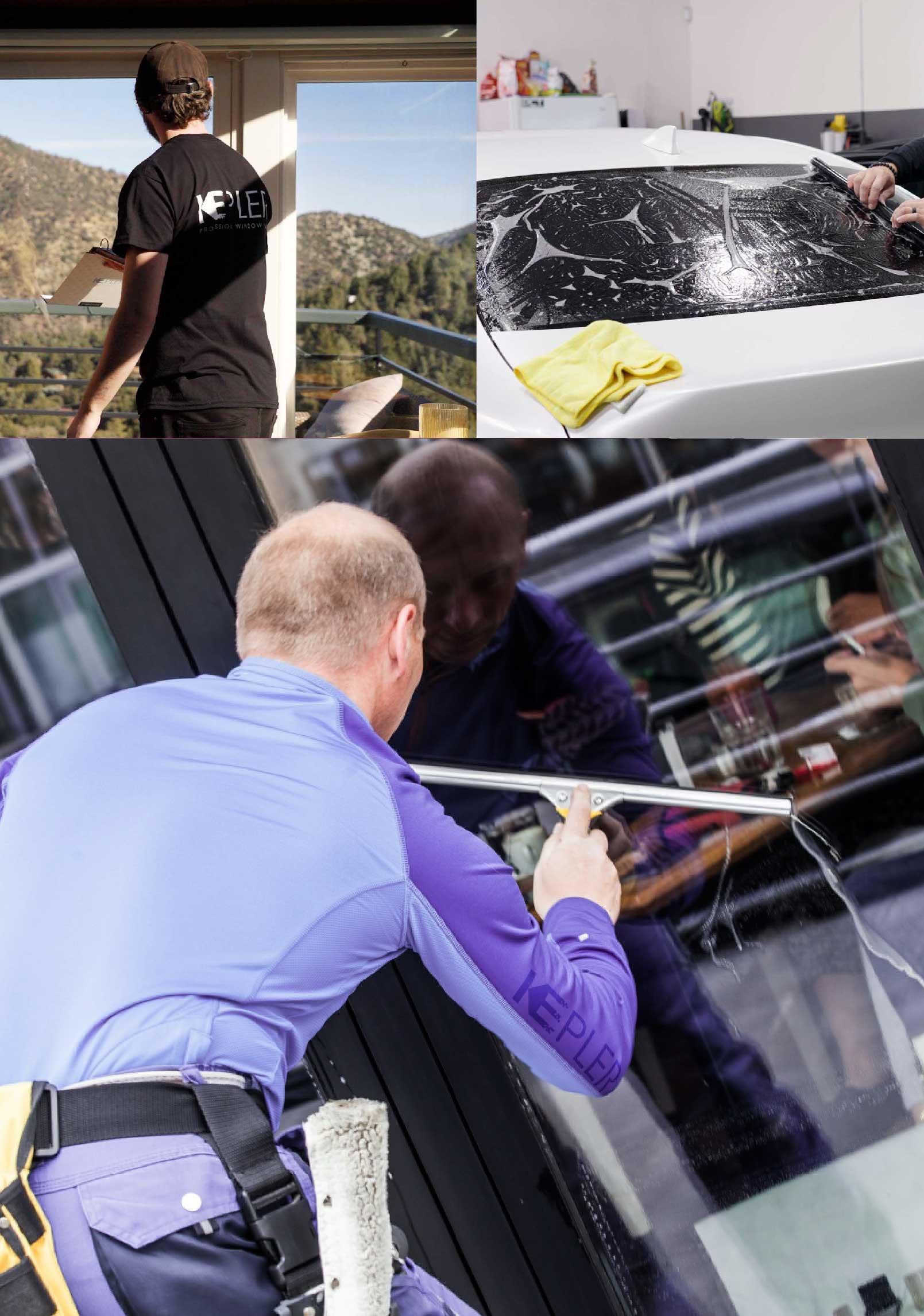 Kepler Professional Applying Anti-Graffiti Window Film to a Manchester Township Shop Front