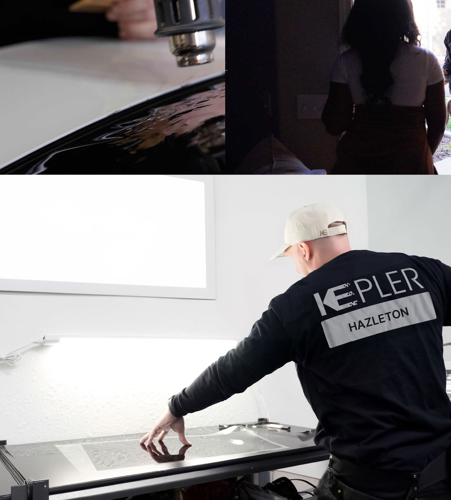 Window Tinting Specialist Cutting Film in Hazleton, Pennsylvania