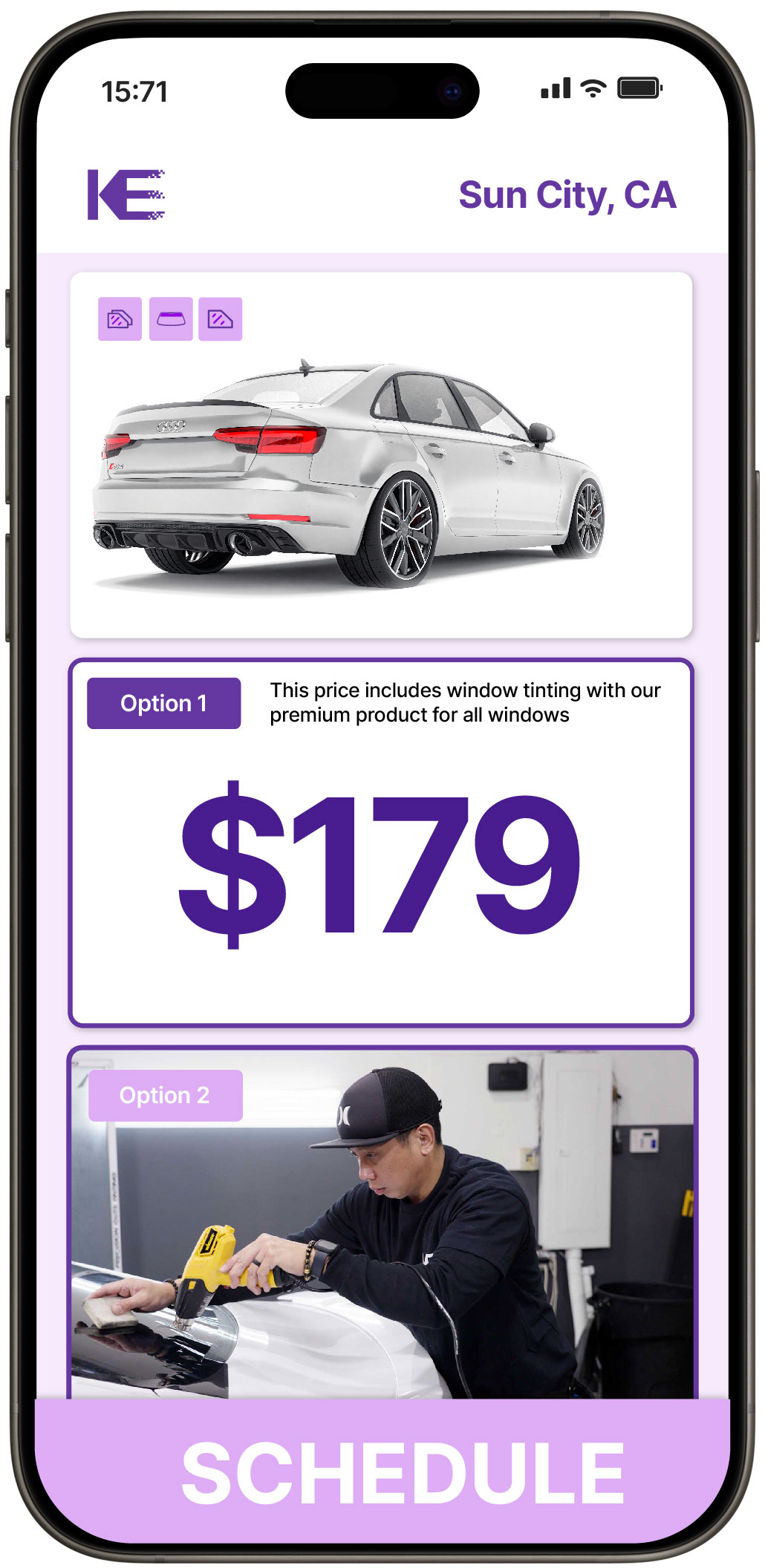 View Competitive Car Window Tinting Prices in Sun City, California