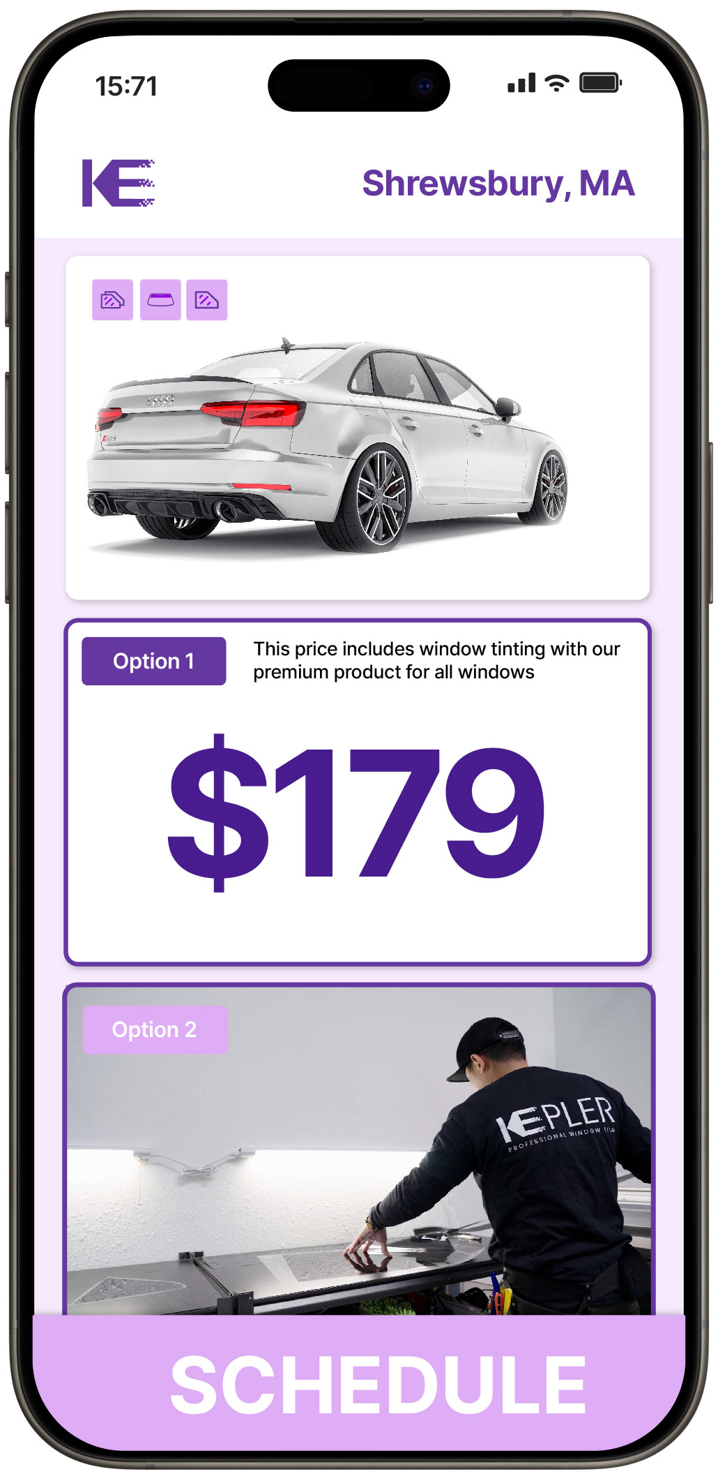 View Competitive Car Window Tinting Prices in Shrewsbury, Massachusetts