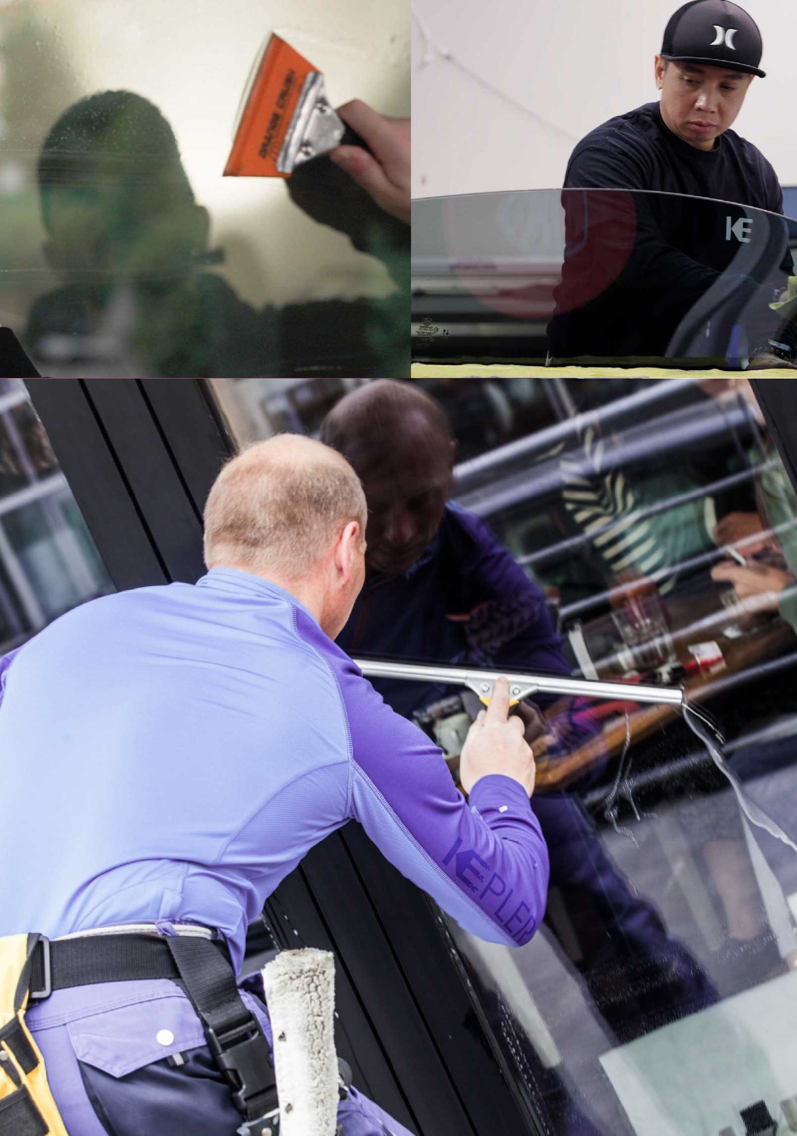 Kepler Professional Applying Anti-Graffiti Window Film to a Sun City West Shop Front