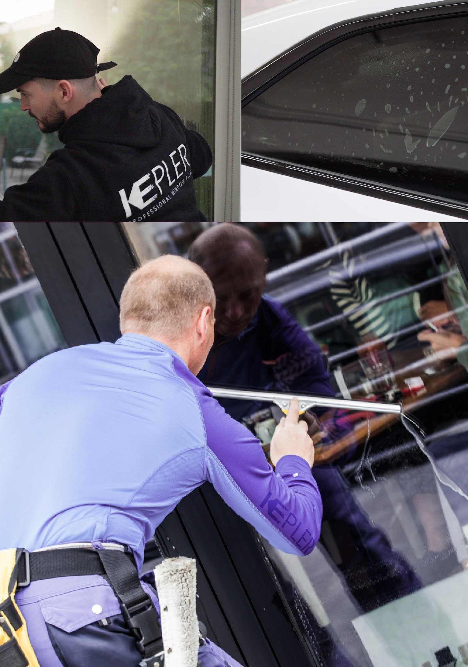 Kepler Skilled Applying Anti-Graffiti Window Film to a Acworth Shop Front