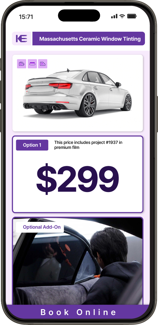 View Competitive Car Window Tinting Prices in Massachusetts
