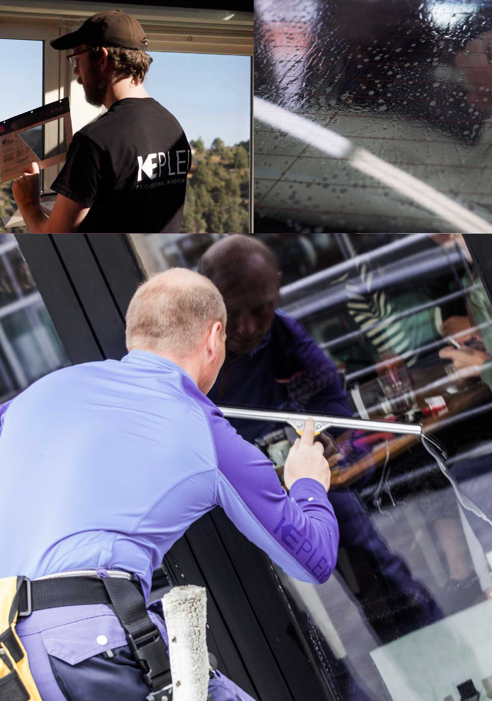 Kepler Expert Applying Anti-Graffiti Window Film to a College Station Shop Front