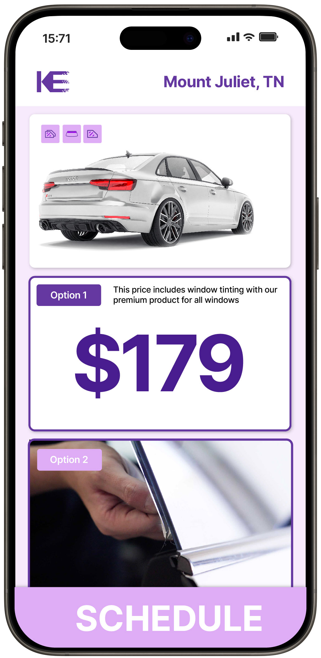 View Competitive Car Window Tinting Rates in Mount Juliet, Tennessee