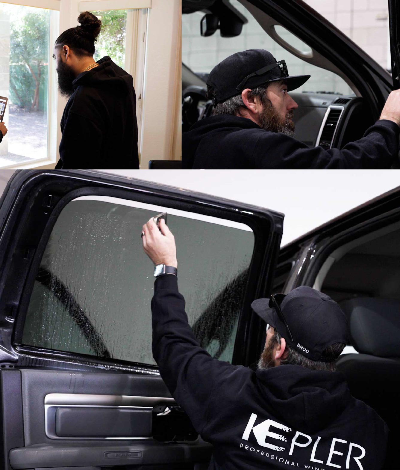 Kepler Window Tinting Specialists at Work in North Arlington, New Jersey