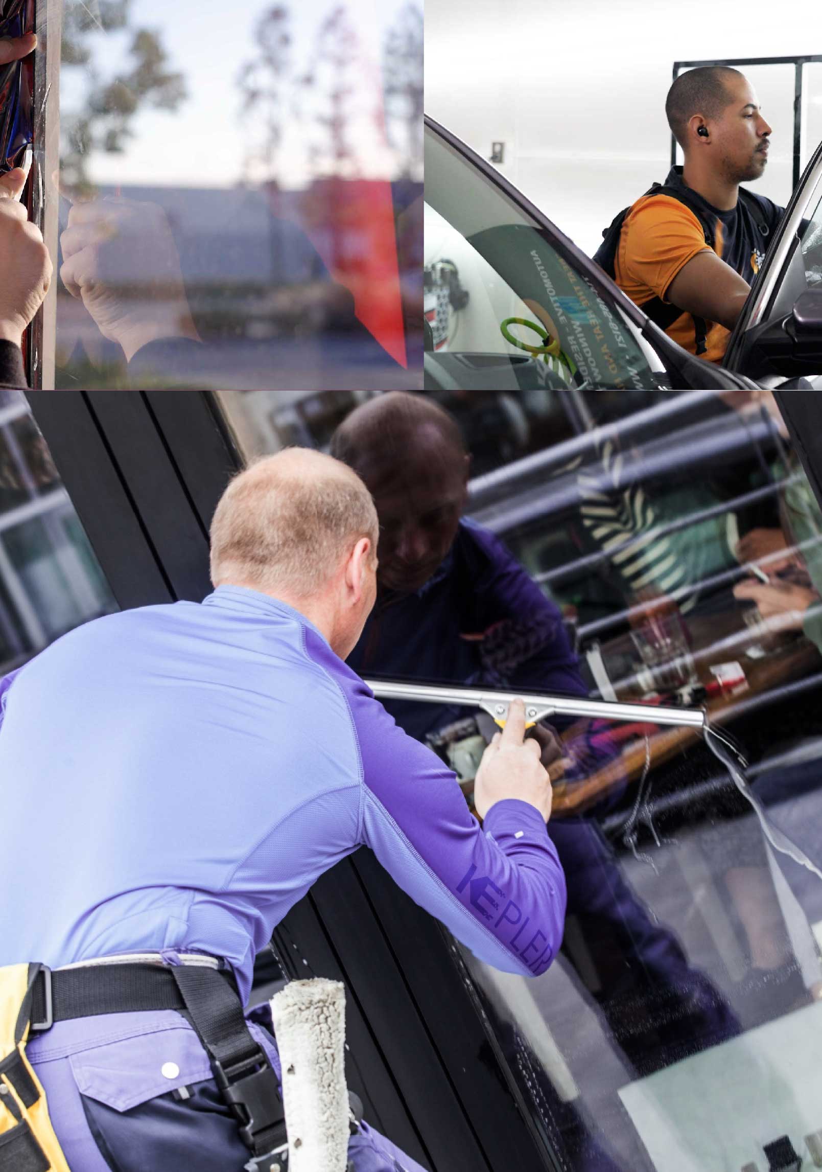 Kepler Skilled Applying Anti-Graffiti Window Film to a Villa Rica Shop Front