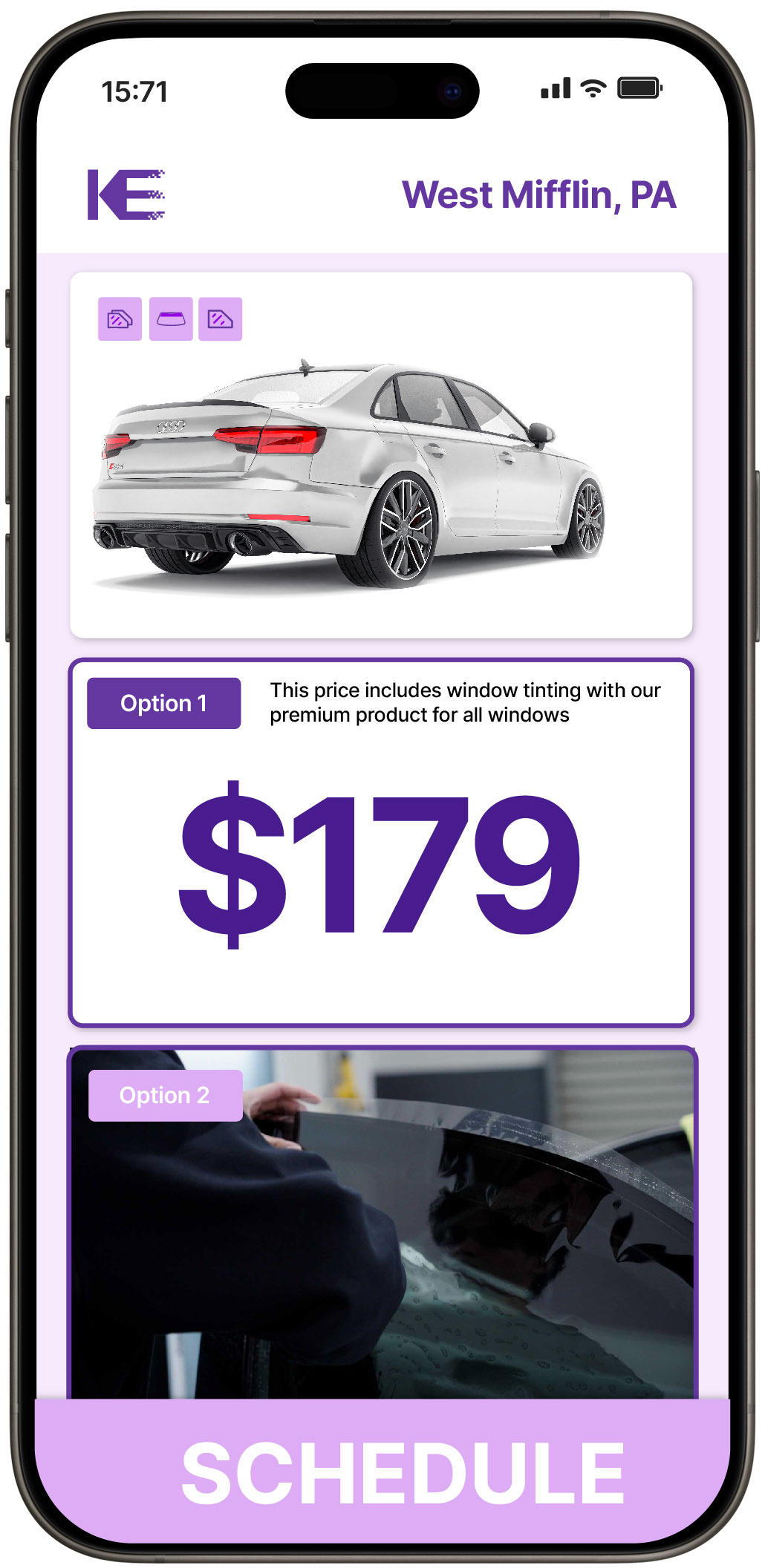 View Competitive Car Window Tinting Rates in West Mifflin, Pennsylvania