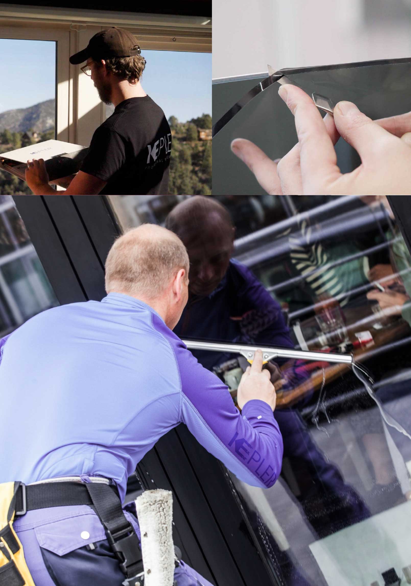 Kepler Expert Applying Anti-Graffiti Window Film to a Utica Shop Front