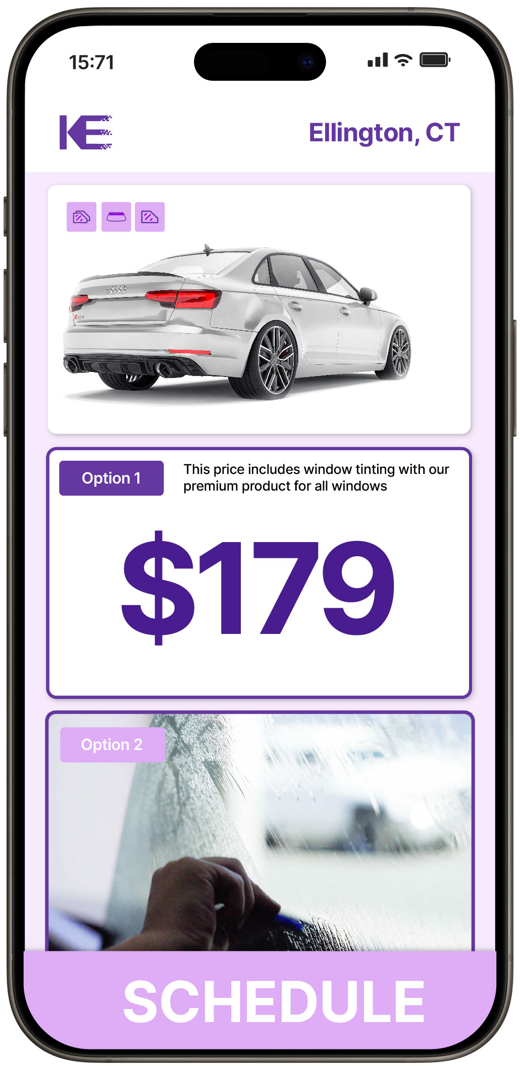 View Affordable Car Window Tinting Prices in Ellington, Connecticut