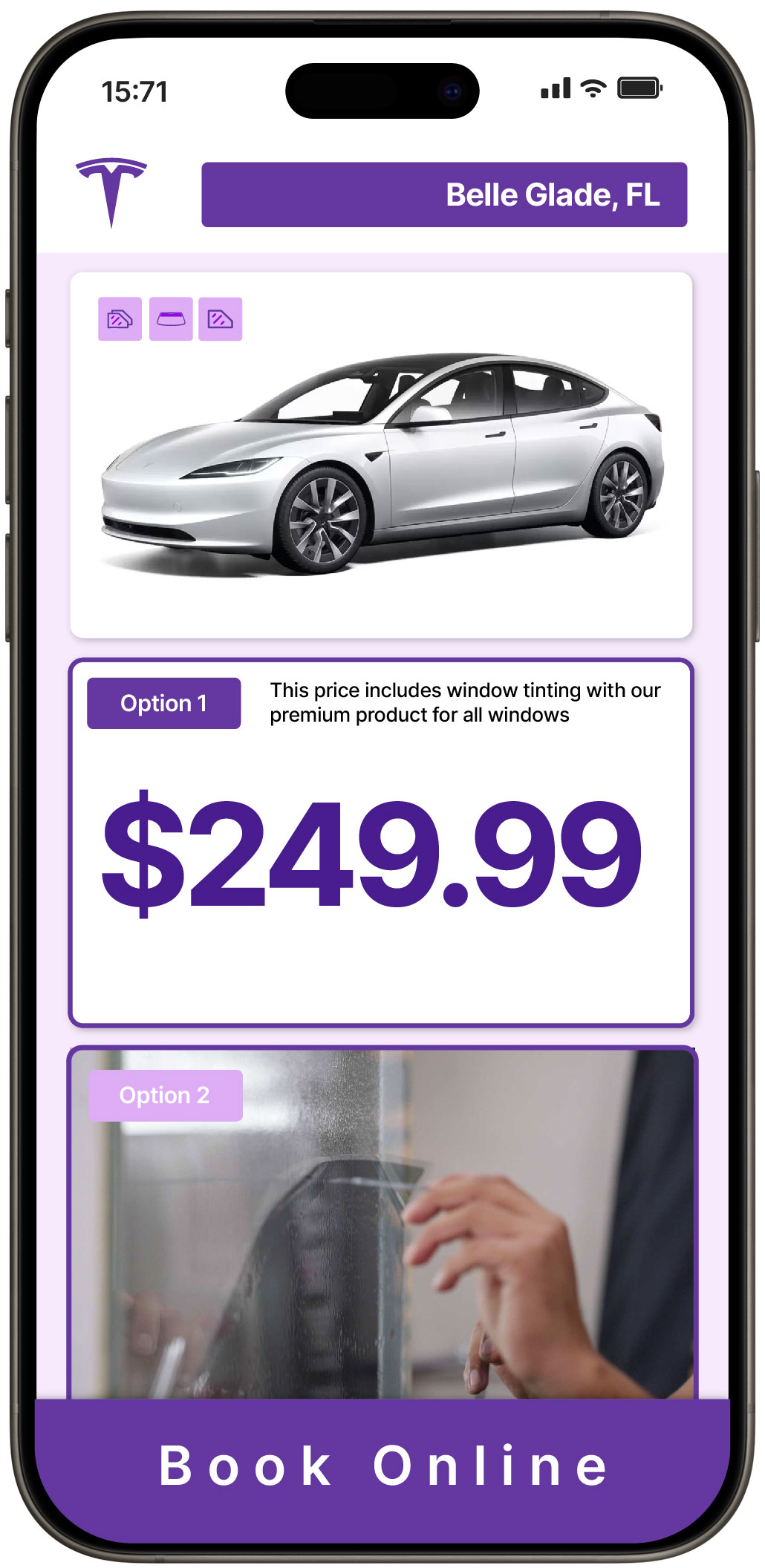 View Affordable Tesla Window Tinting Rates in Belle Glade, Florida