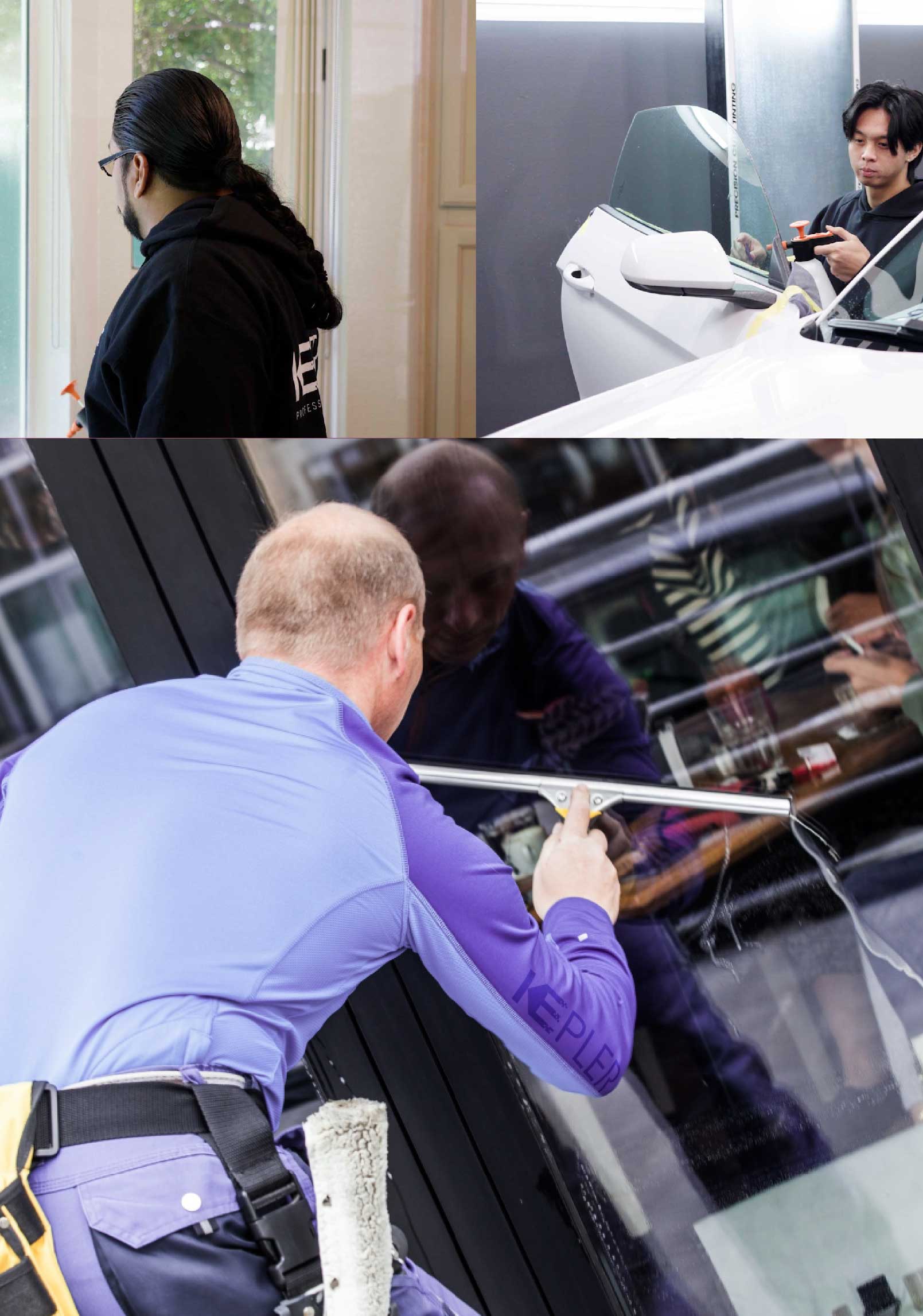 Kepler Professional Applying Anti-Graffiti Window Film to a San Pablo Shop Front