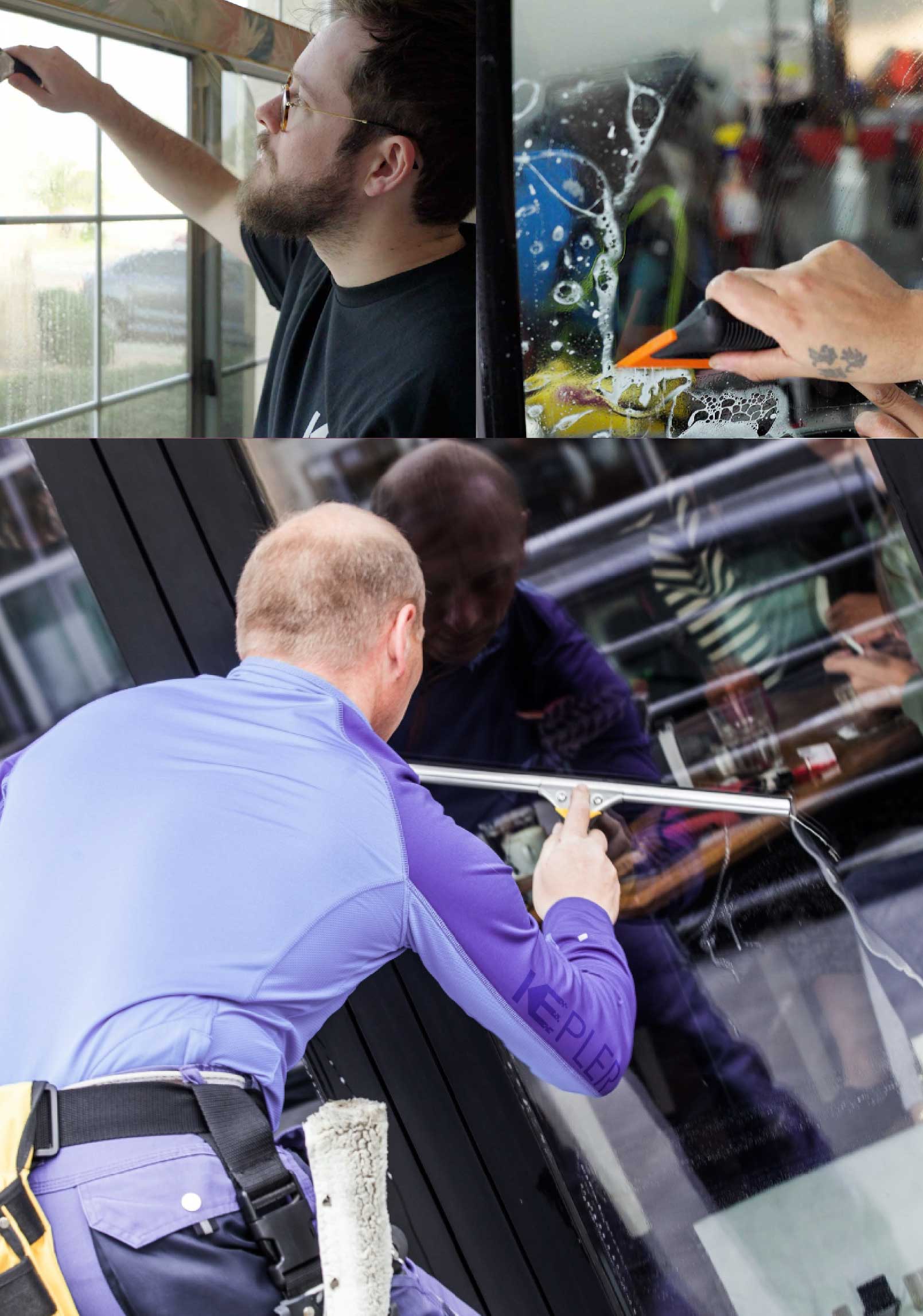 Kepler Expert Applying Anti-Graffiti Window Film to a Diamond Bar Shop Front