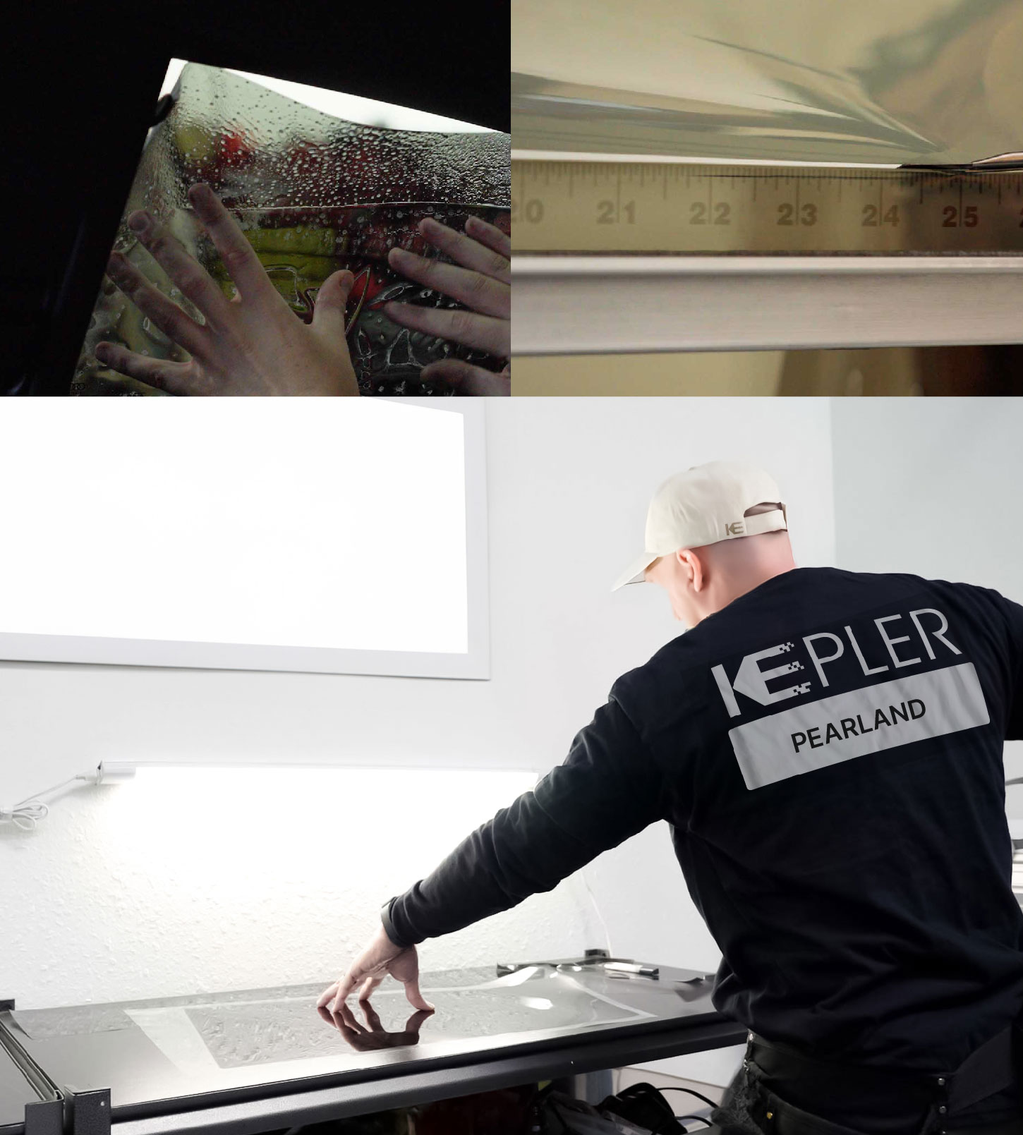 Window Tinting Specialist Cutting Film in Pearland, Texas