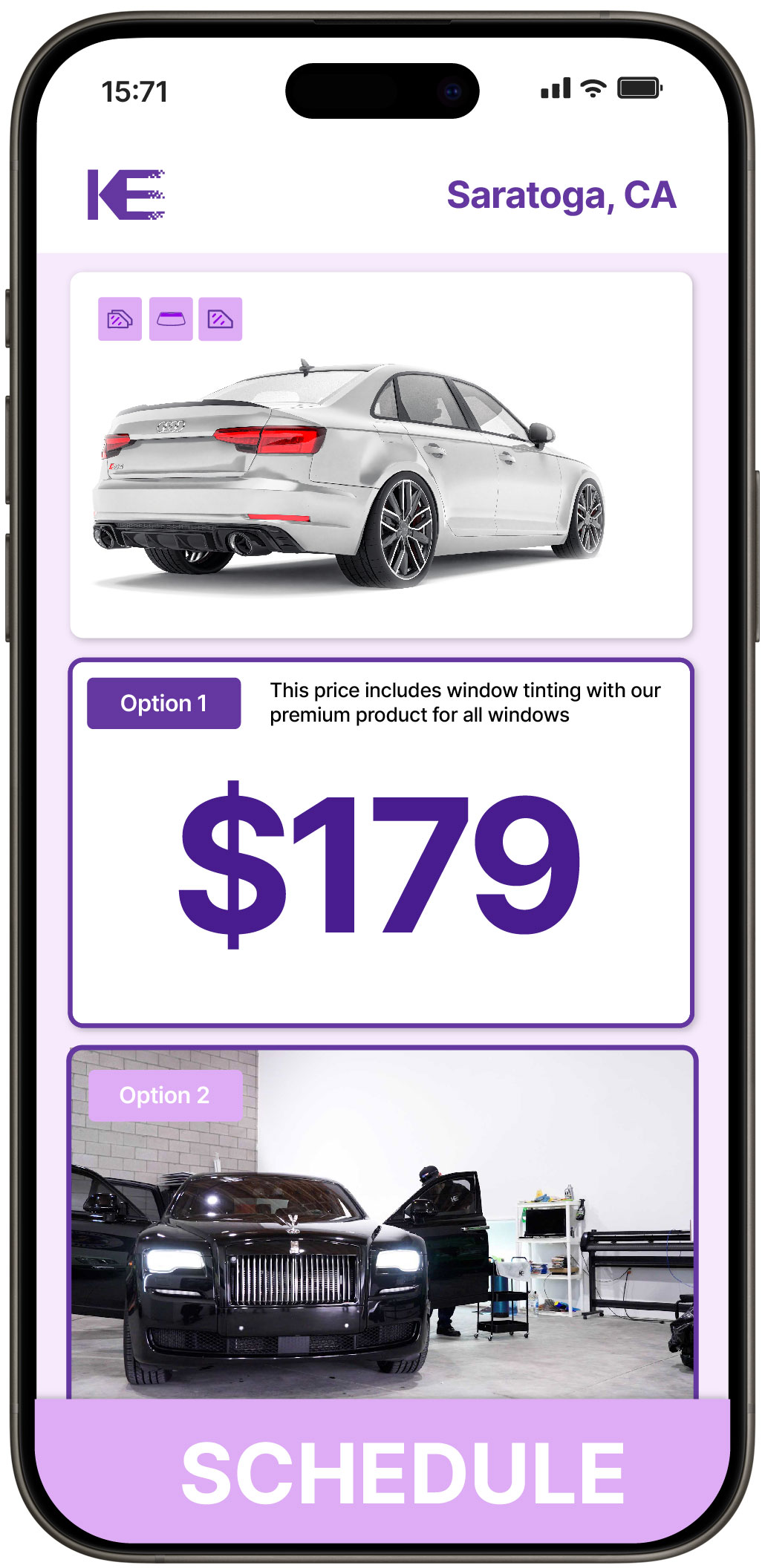 View Competitive Car Window Tinting Prices in Saratoga, California