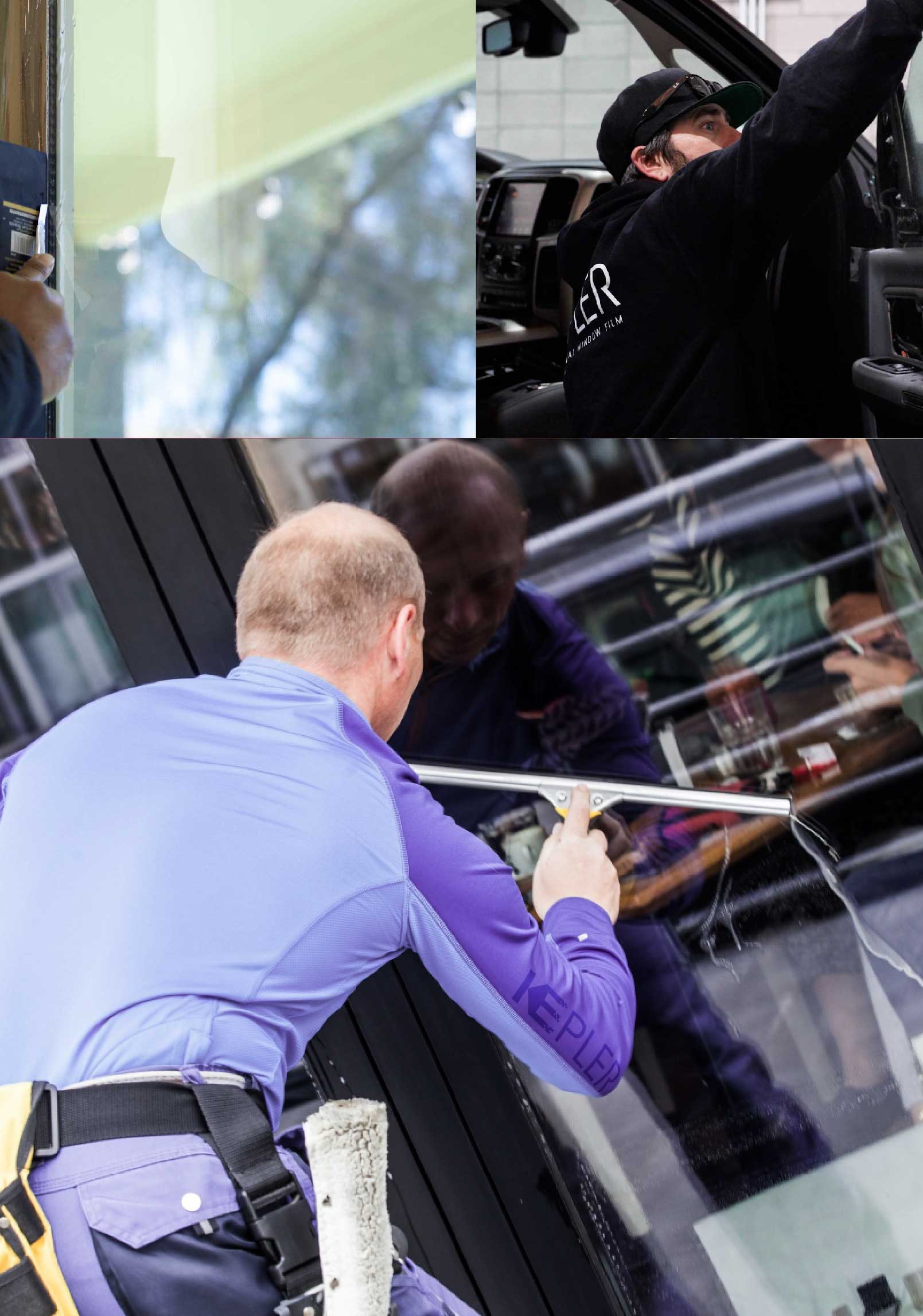 Kepler Skilled Applying Anti-Graffiti Window Film to a Warren Shop Front