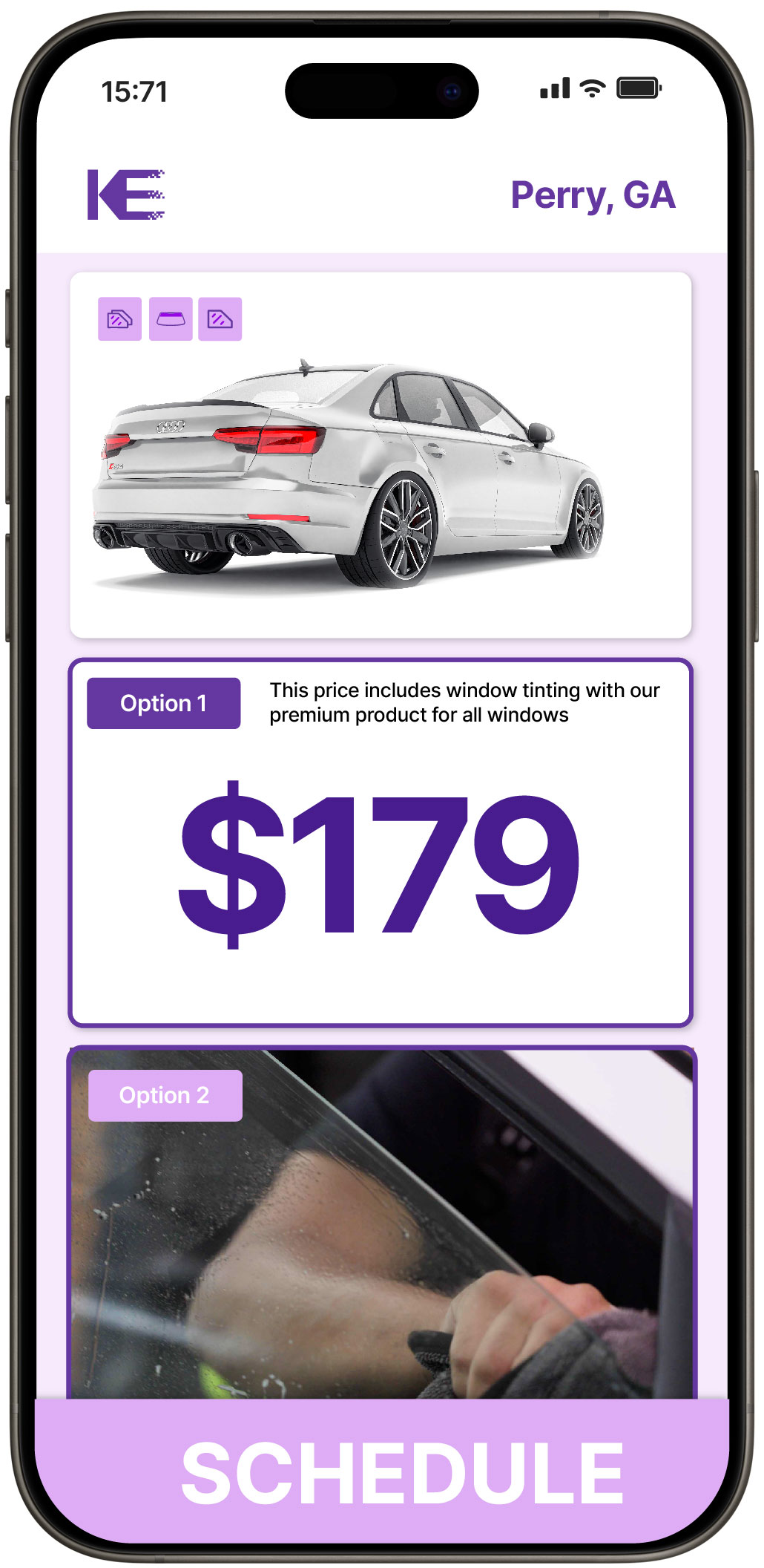View Competitive Car Window Tinting Rates in Perry, Georgia