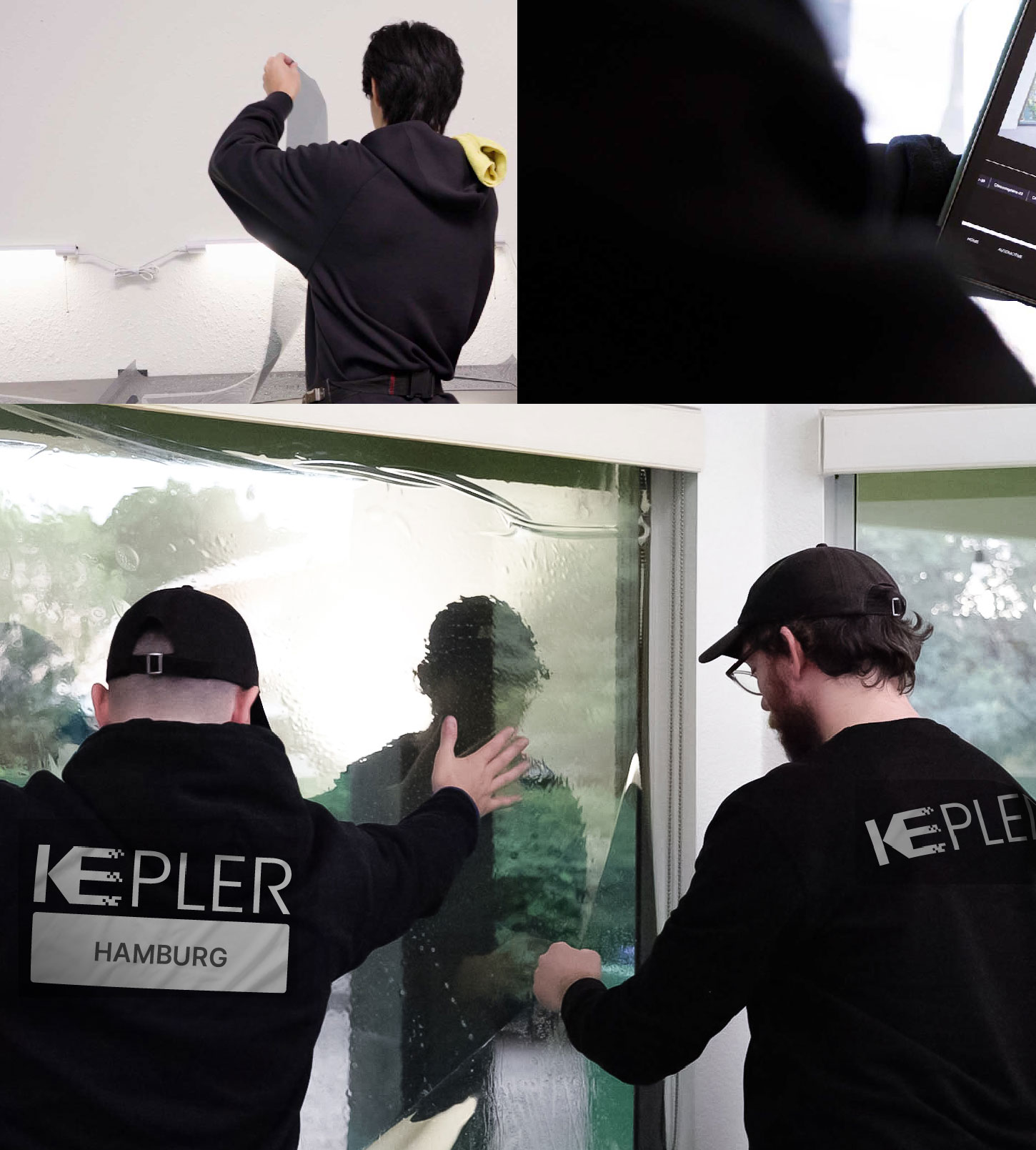 Kepler Technician Installing Advanced Window Tint to Home in Hamburg