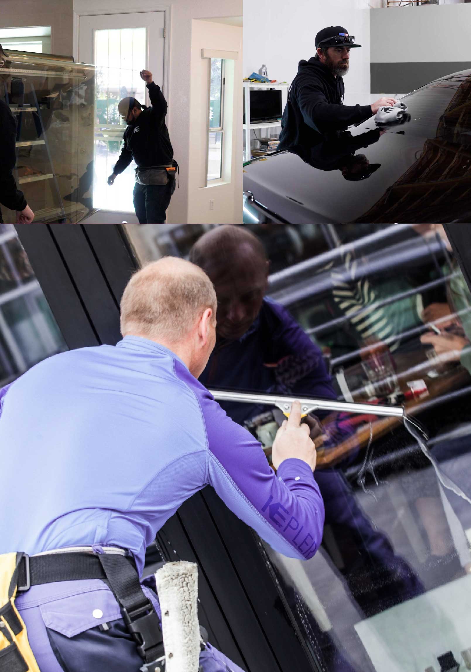 Kepler Expert Applying Anti-Graffiti Window Film to a Eloy Shop Front