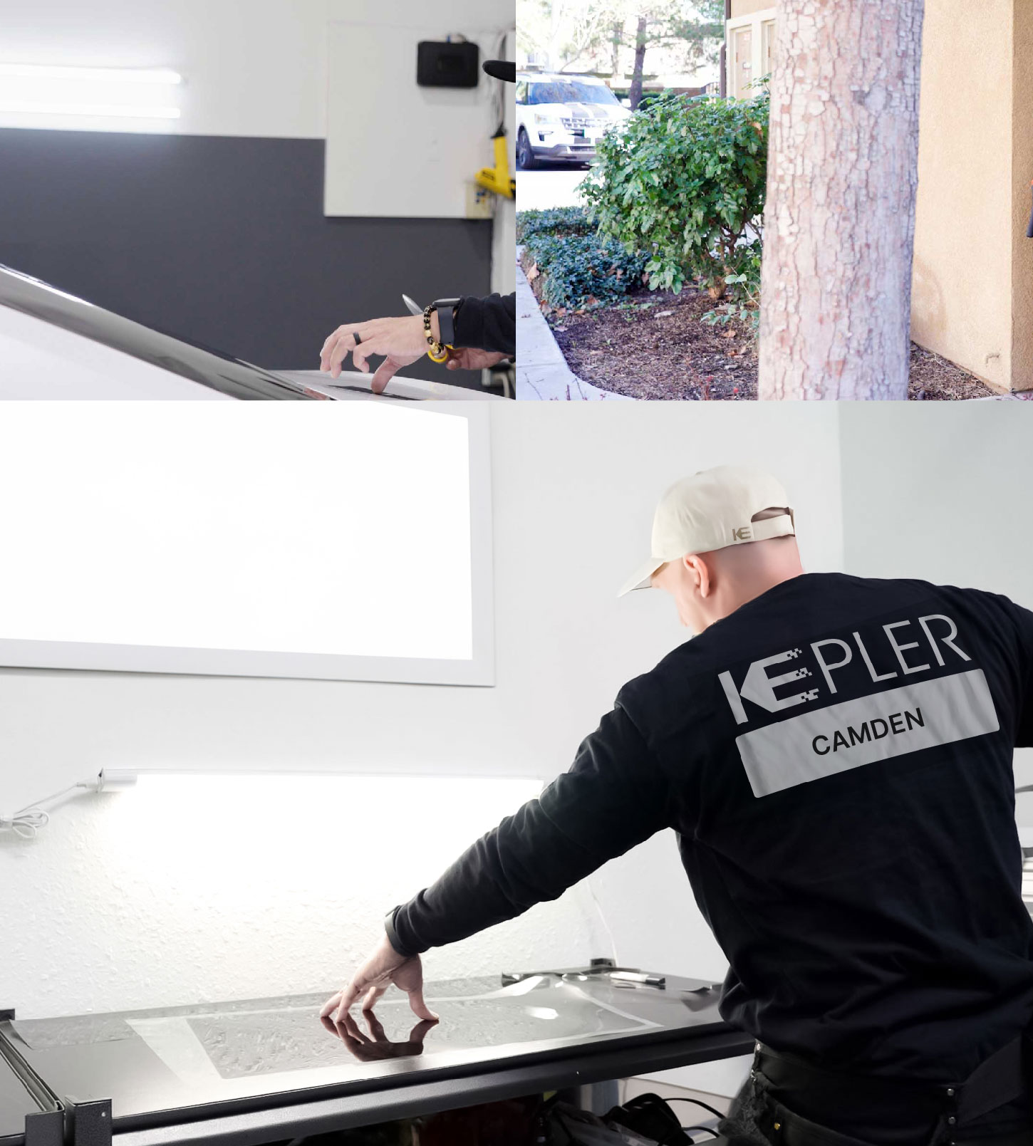 Window Tinting Specialist Cutting Film in Camden, New Jersey