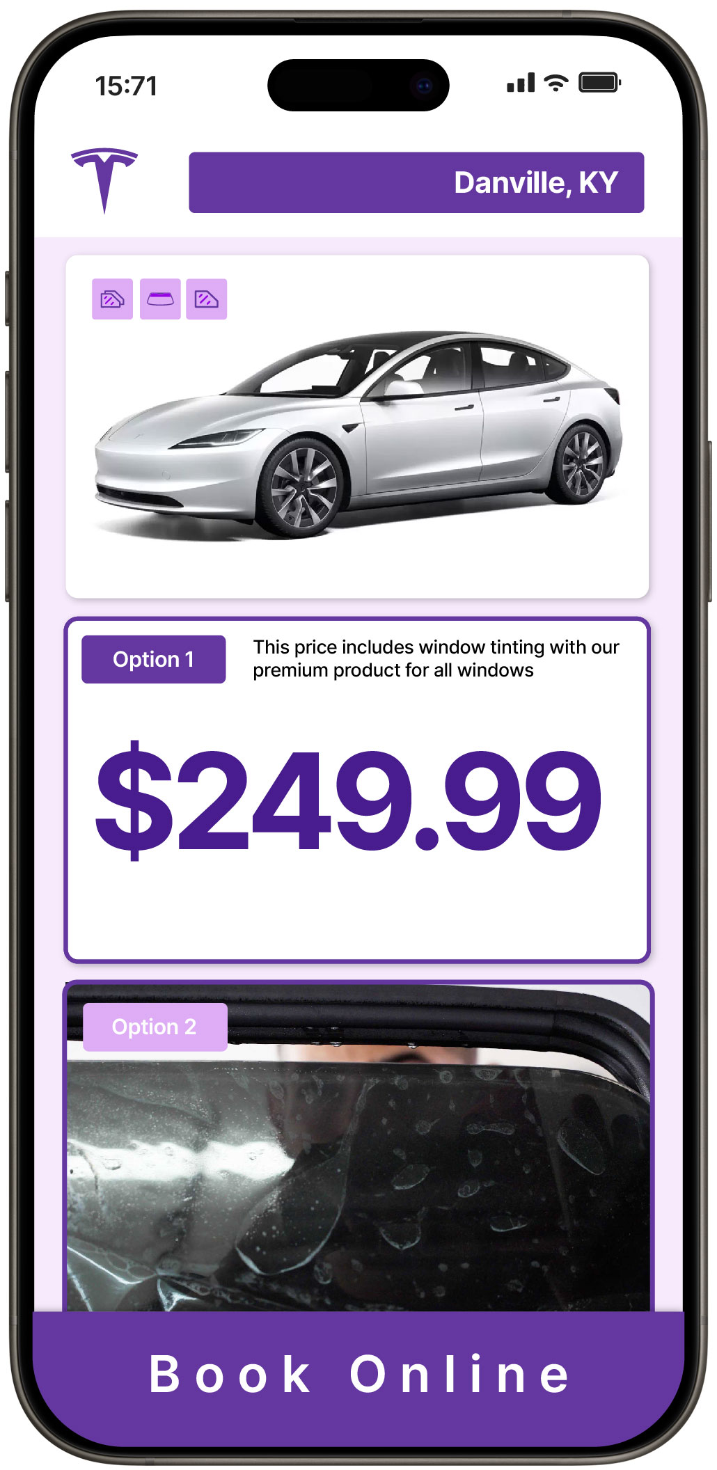 View Reasonable Tesla Window Tinting Costs in Danville, Kentucky