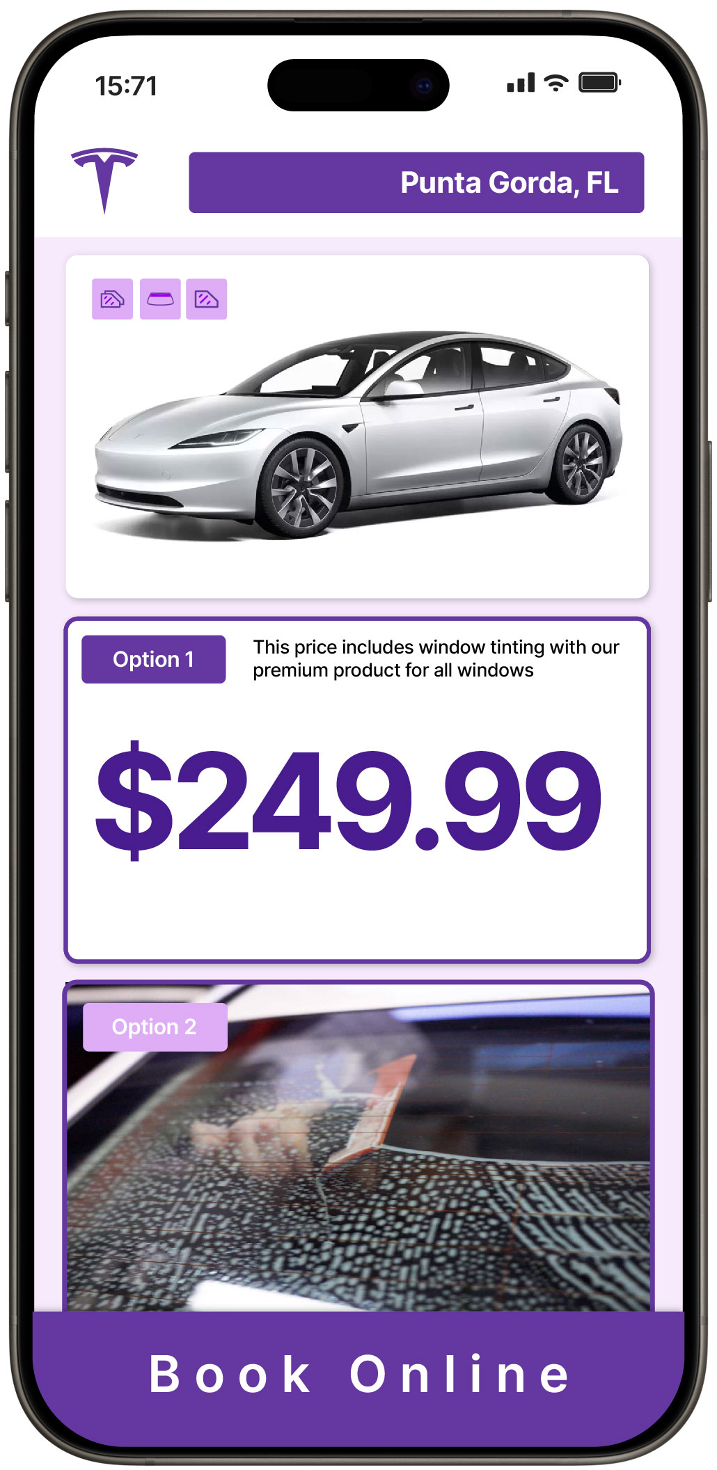 View Competitive Tesla Window Tinting Rates in Punta Gorda, Florida