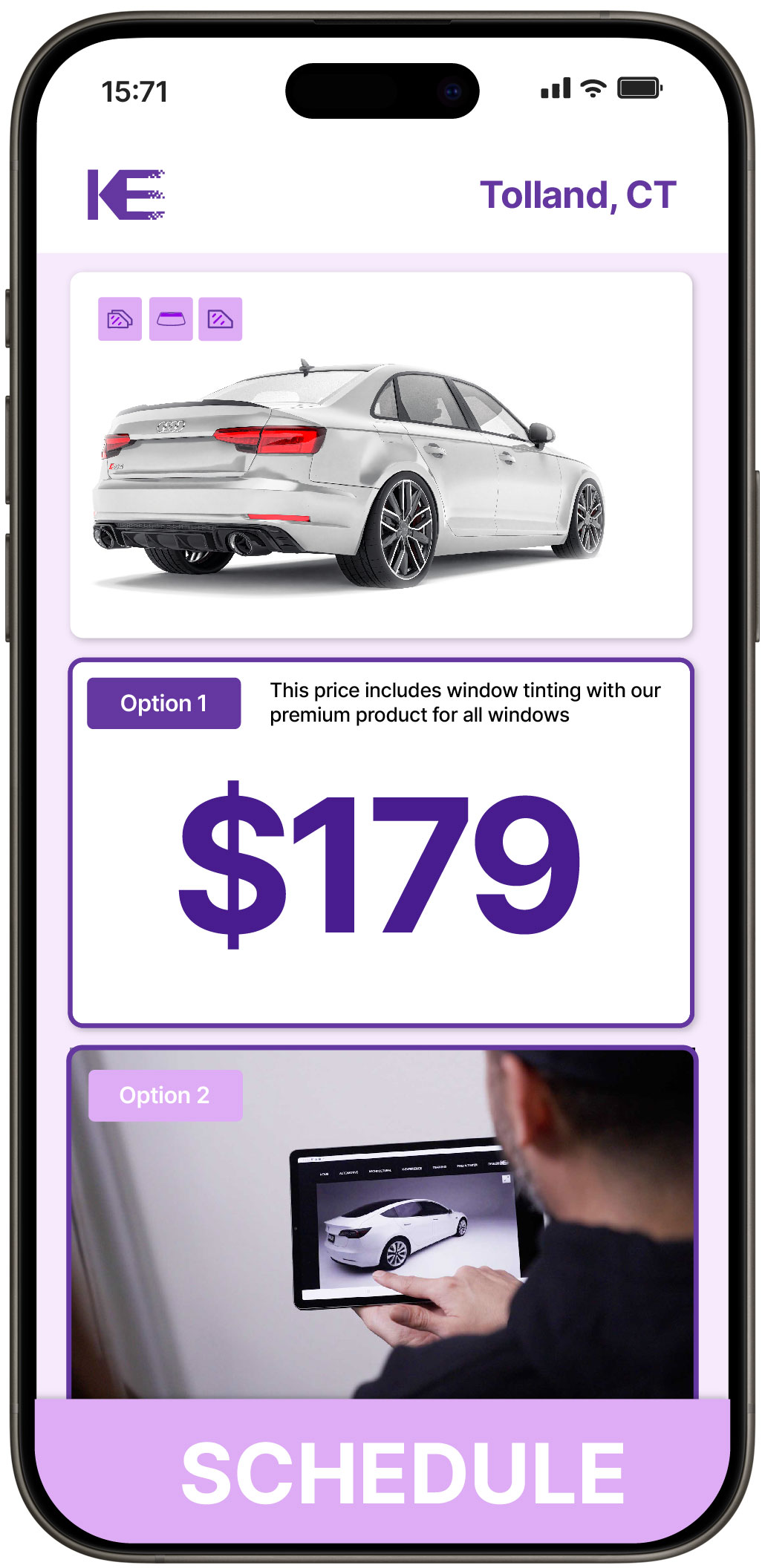 View Reasonable Car Window Tinting Prices in Tolland, Connecticut