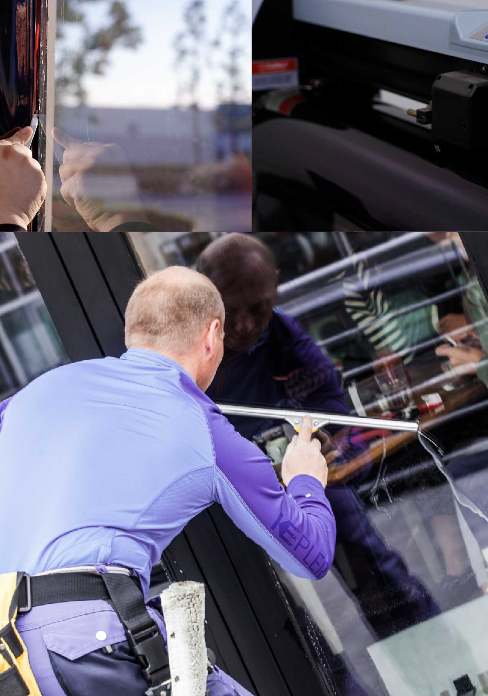 Kepler Expert Applying Anti-Graffiti Window Film to a Fort Myers Shop Front