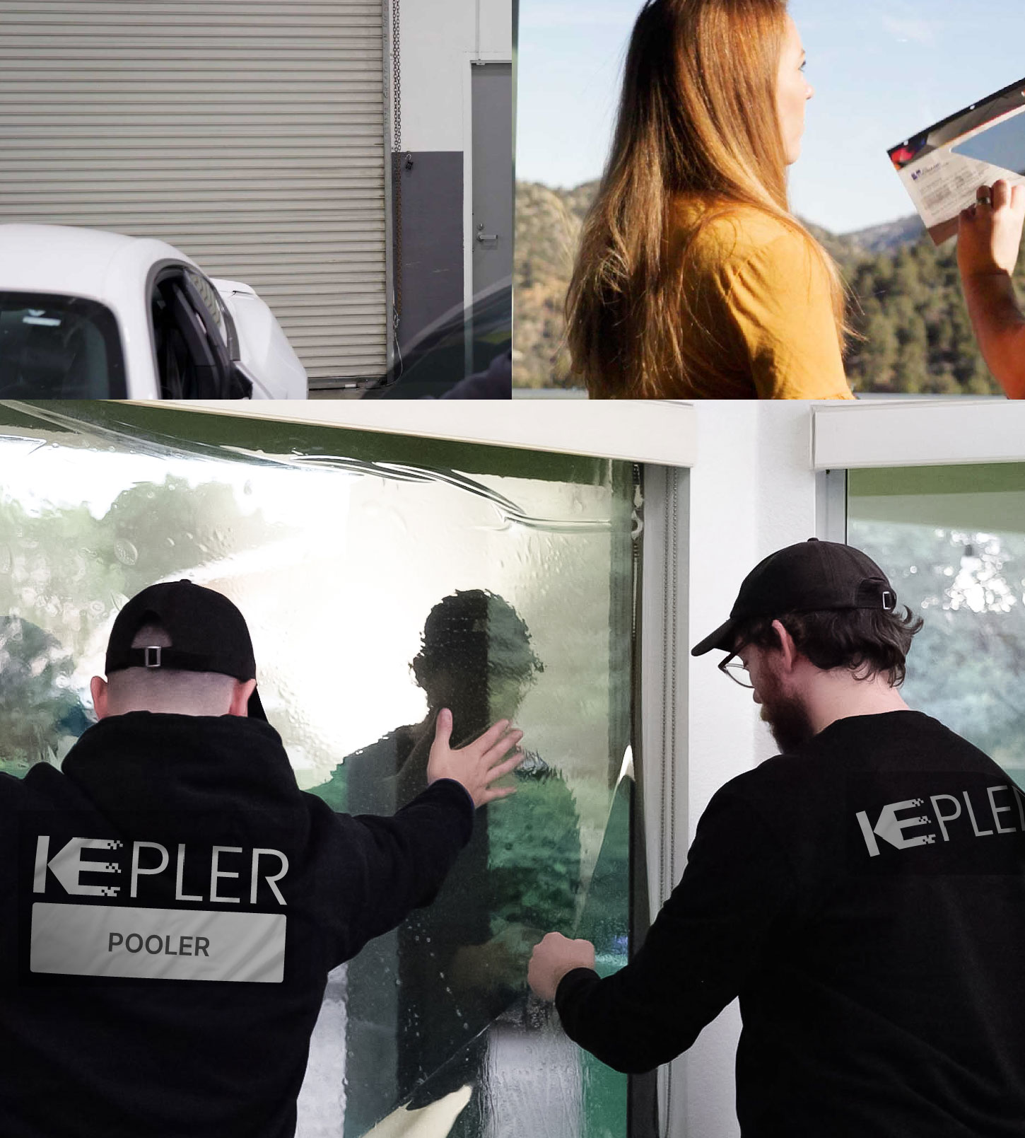 Expert Technician Applying Advanced Window Tint to Home in Pooler