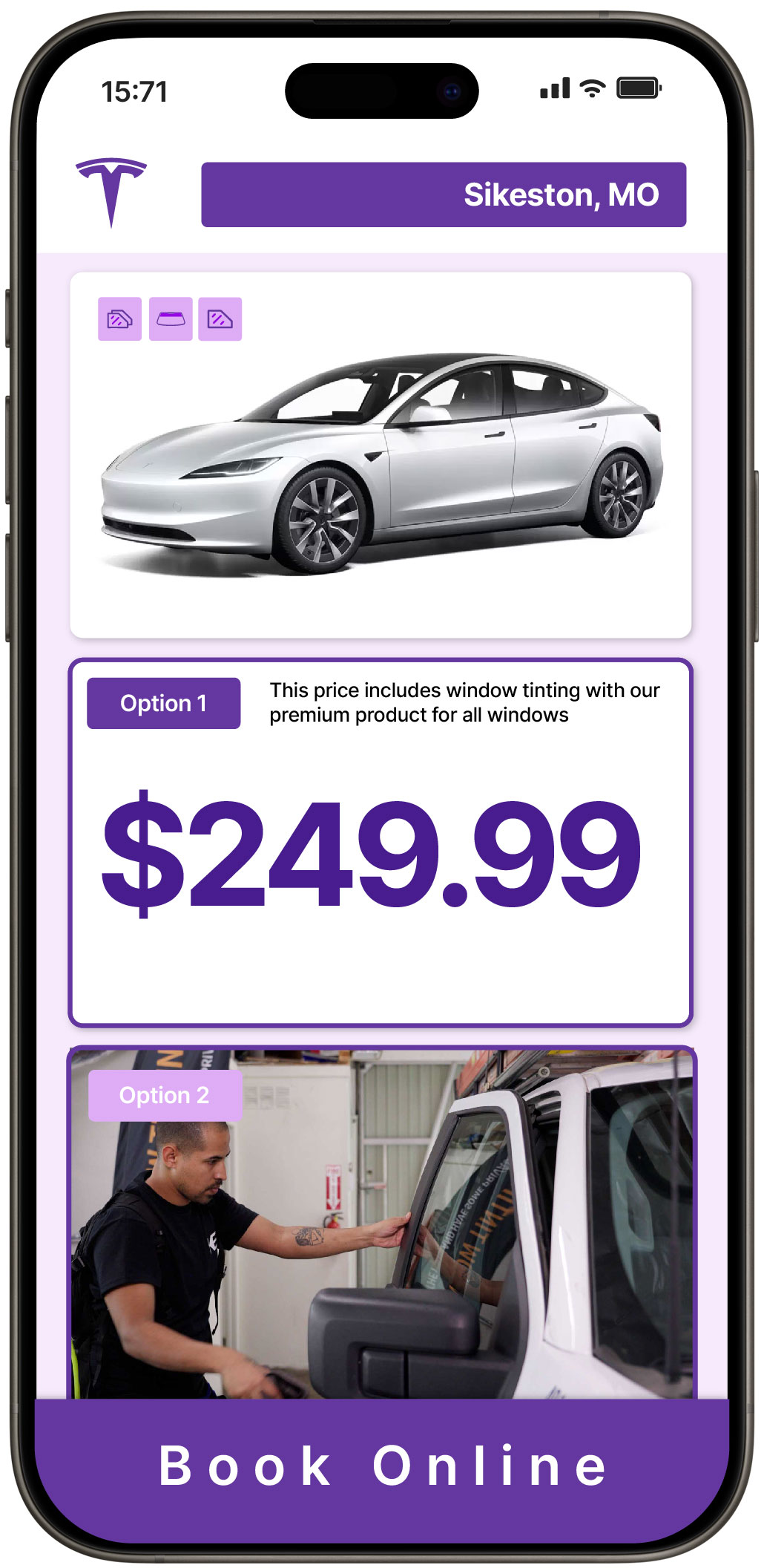 View Reasonable Tesla Window Tinting Costs in Sikeston, Missouri