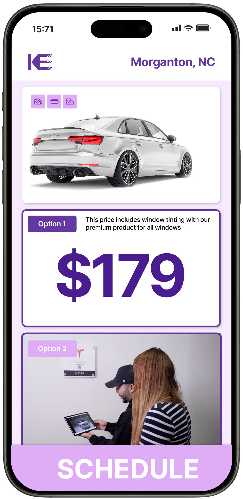 View Competitive Car Window Tinting Rates in Morganton, North Carolina
