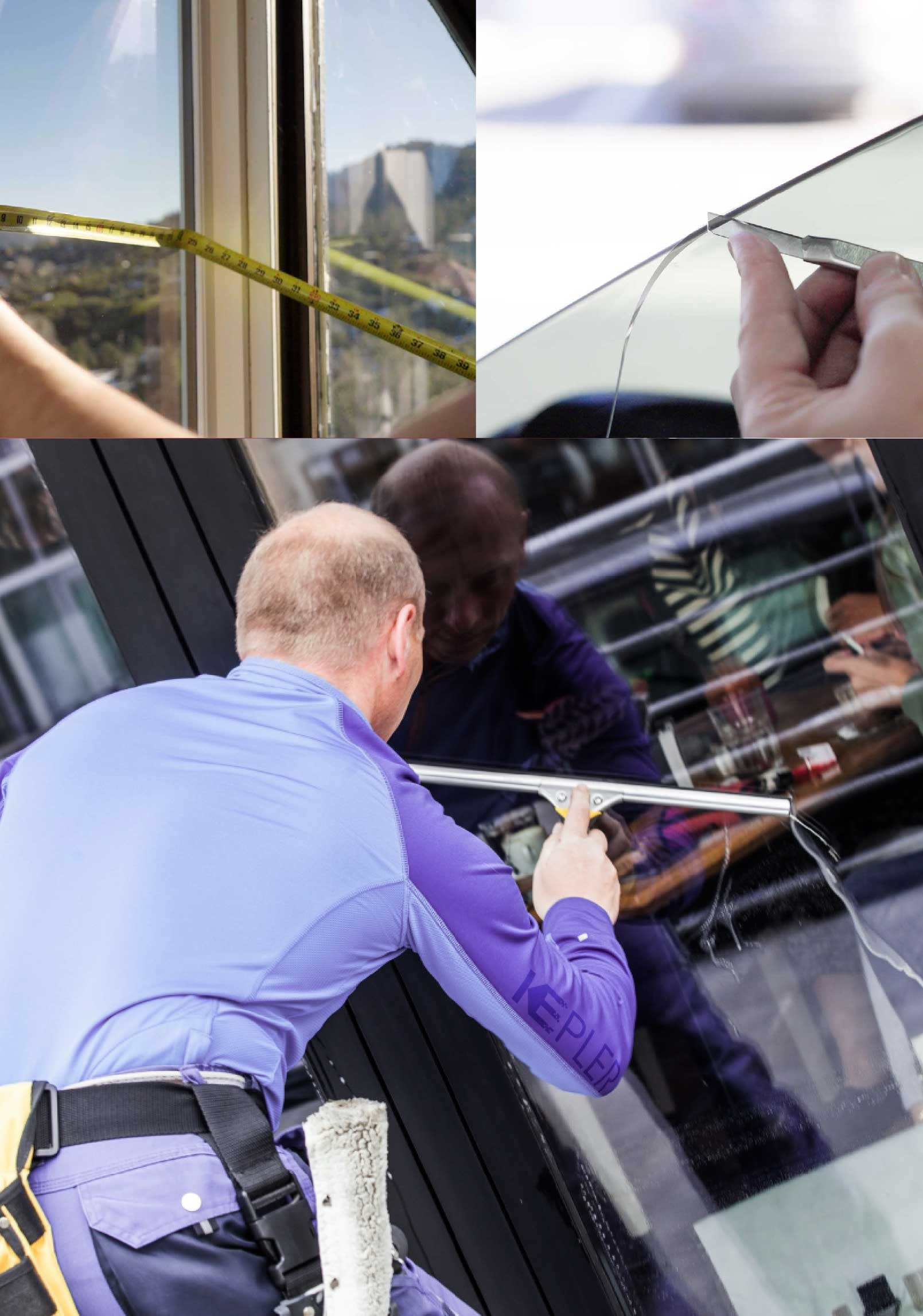 Kepler Expert Applying Anti-Graffiti Window Film to a Mount Holly Shop Front