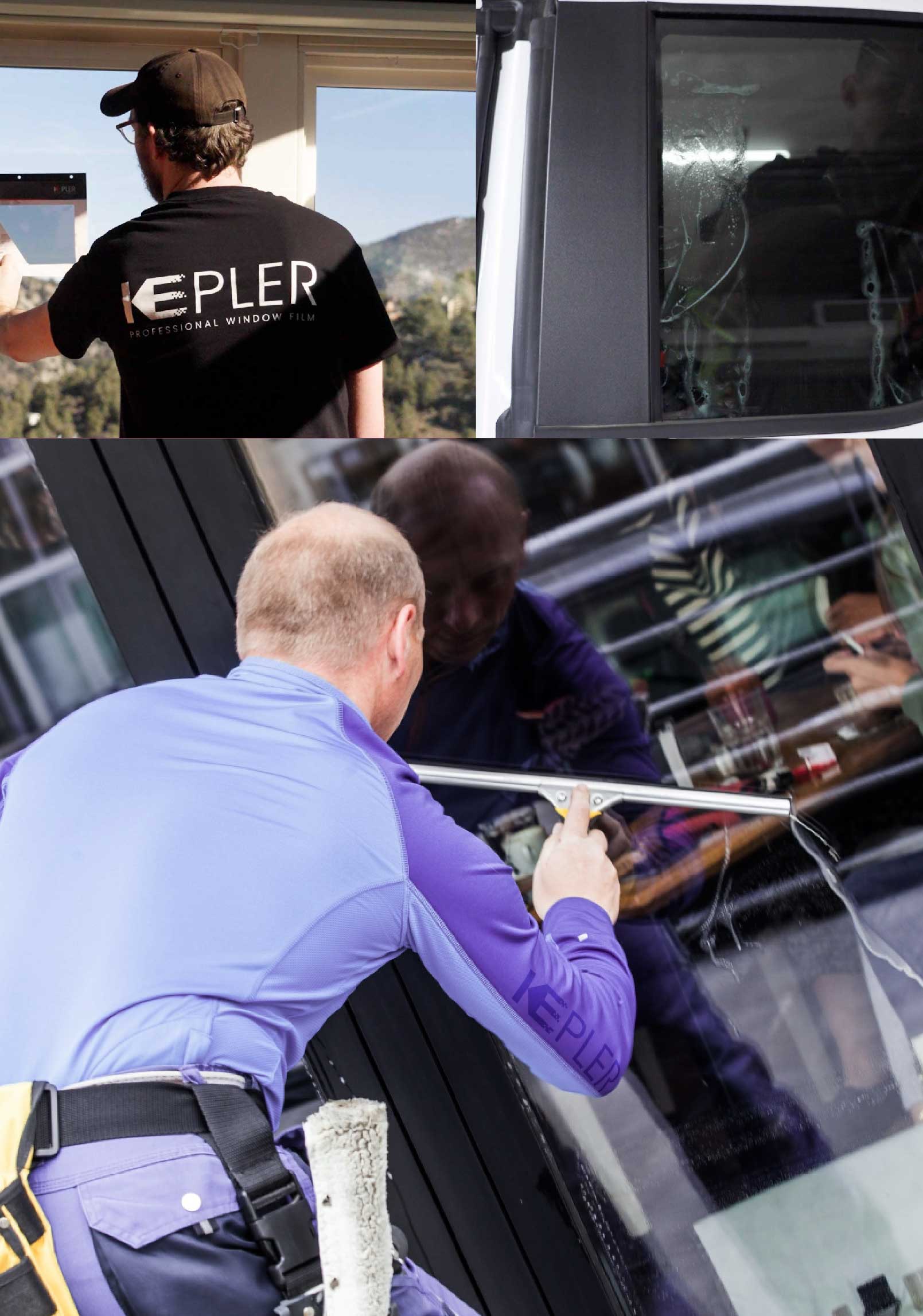Kepler Expert Applying Anti-Graffiti Window Film to a Valrico Shop Front