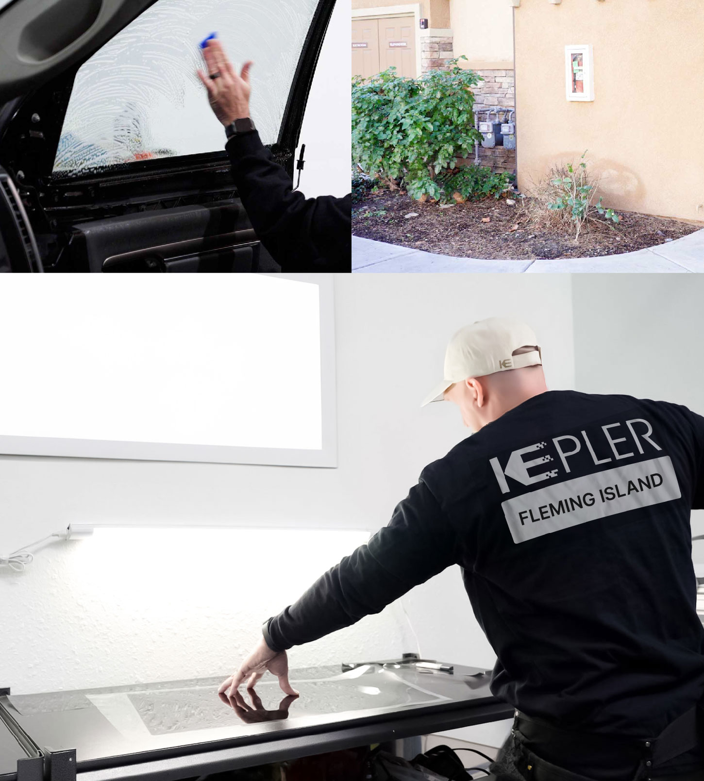 Window Tinting Specialist Cutting Film in Fleming Island, Florida