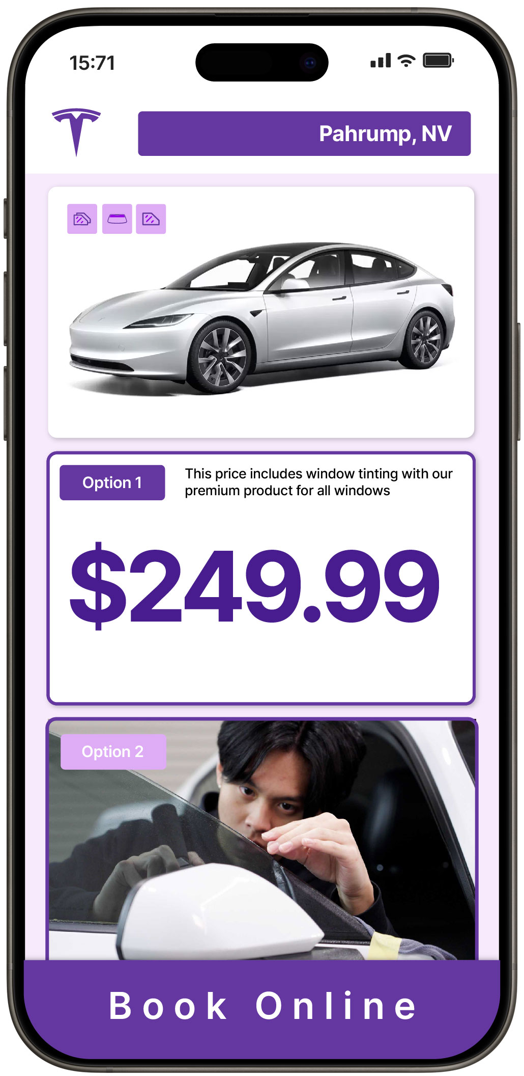 View Affordable Tesla Window Tinting Rates in Henderson, Nevada