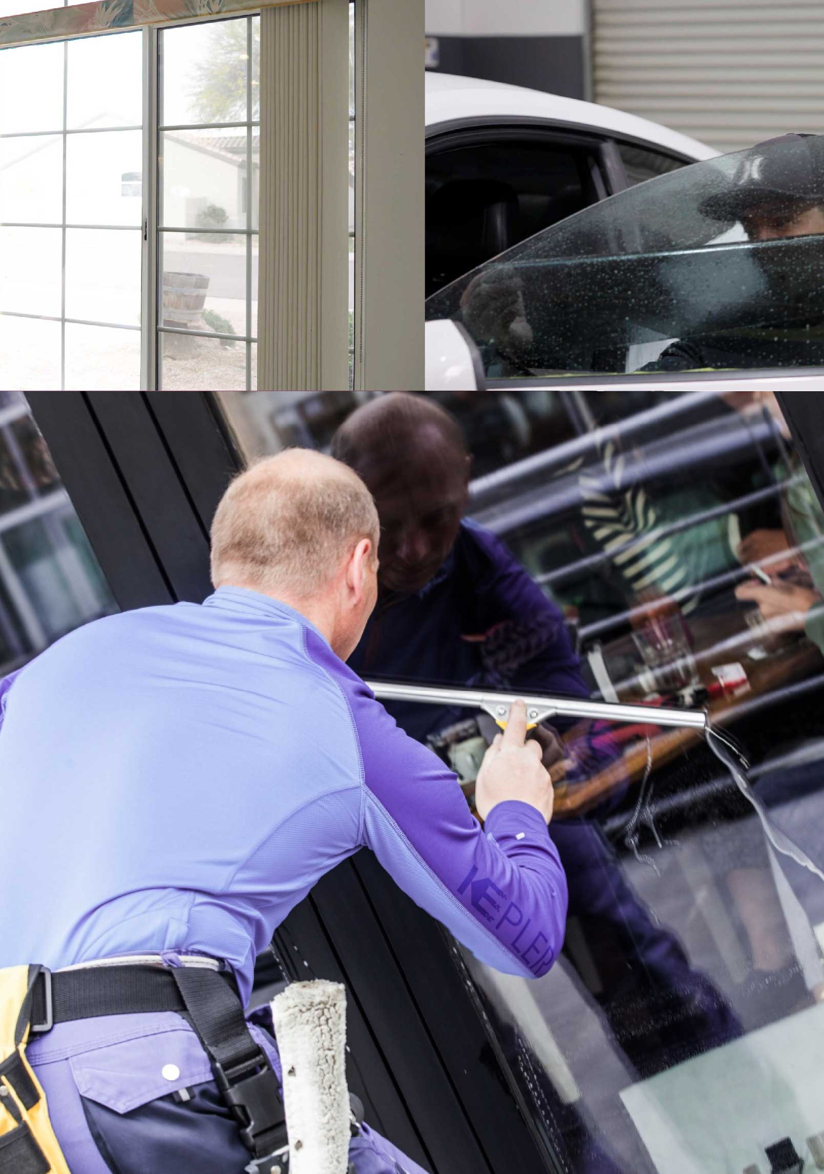 Kepler Expert Applying Anti-Graffiti Window Film to a Chicopee Shop Front
