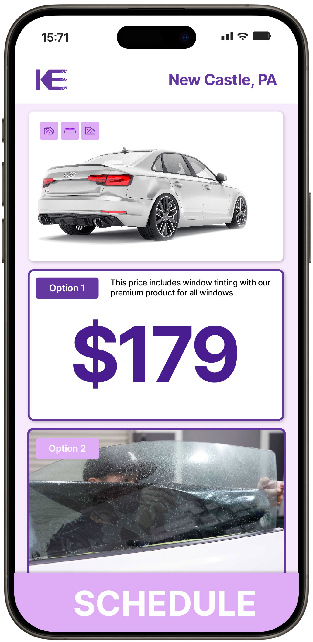 View Affordable Car Window Tinting Rates in New Castle, Pennsylvania