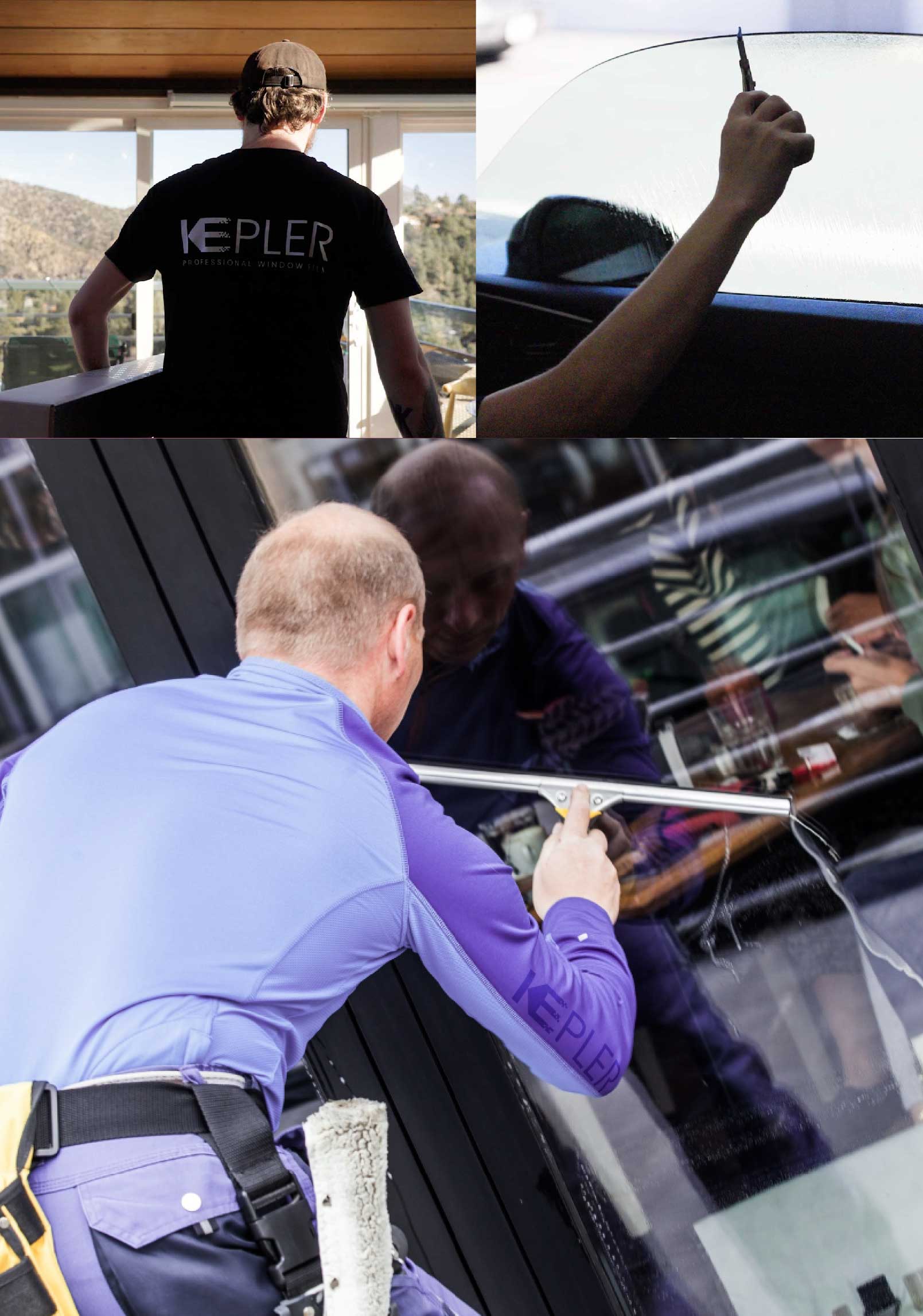 Kepler Skilled Applying Anti-Graffiti Window Film to a Quincy Shop Front