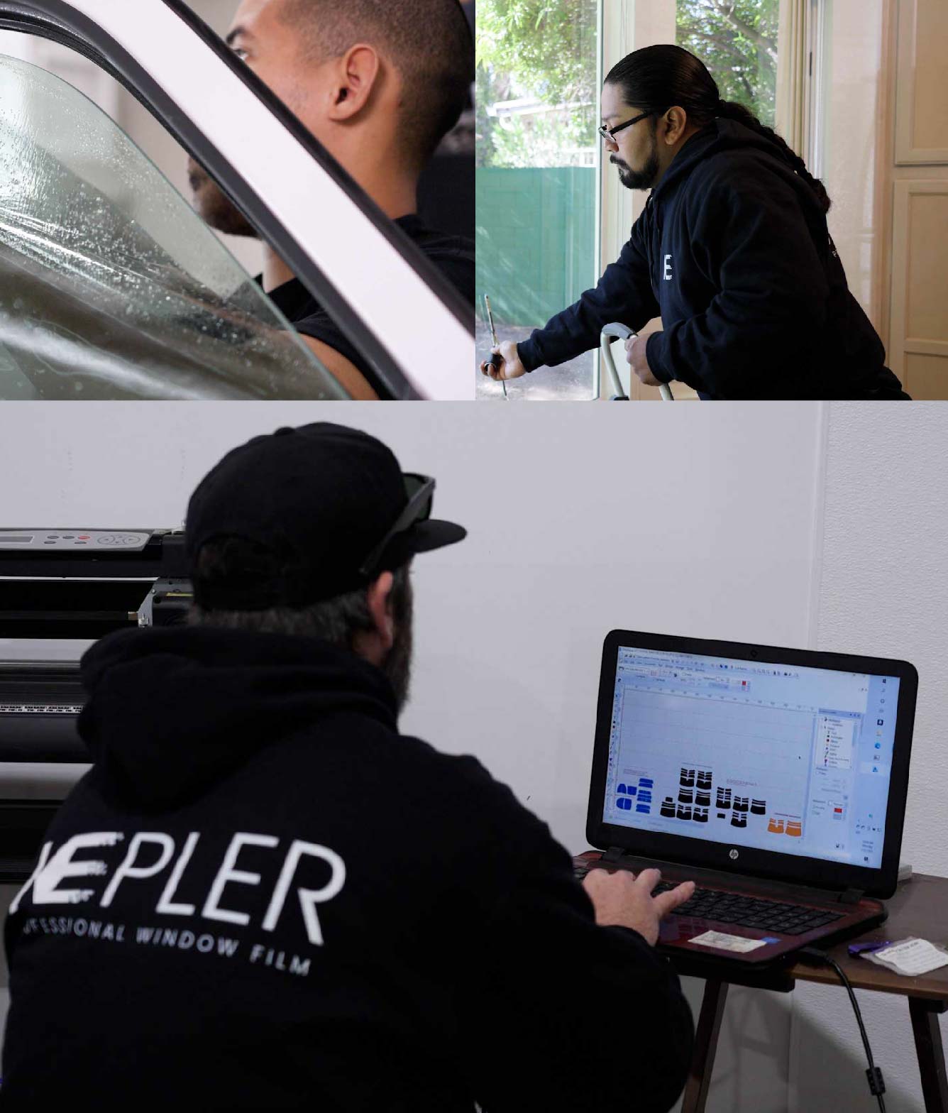 Ceramic Window Tinting Expert Cutting Film in Watertown, South Dakota