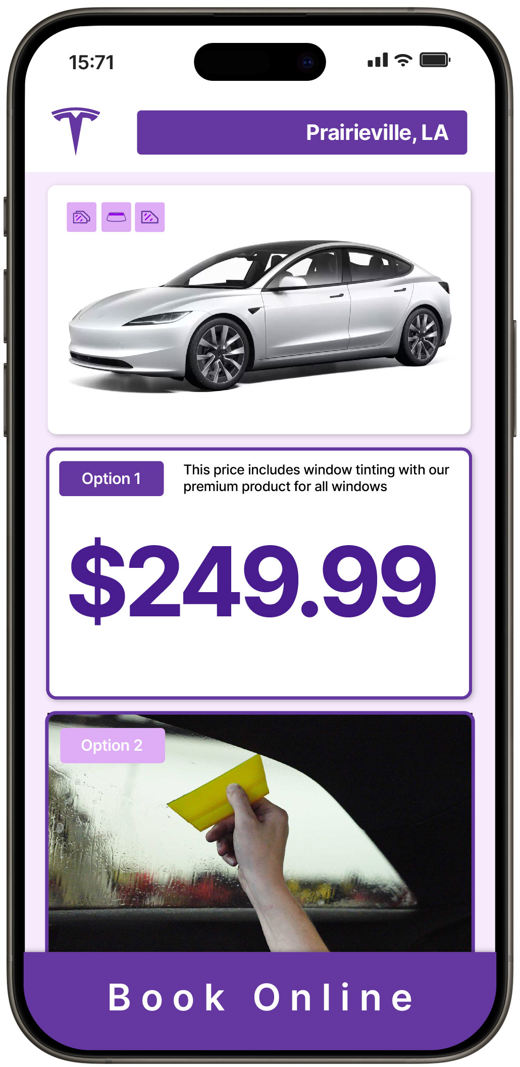 View Reasonable Tesla Window Tinting Prices in Prairieville, Louisiana