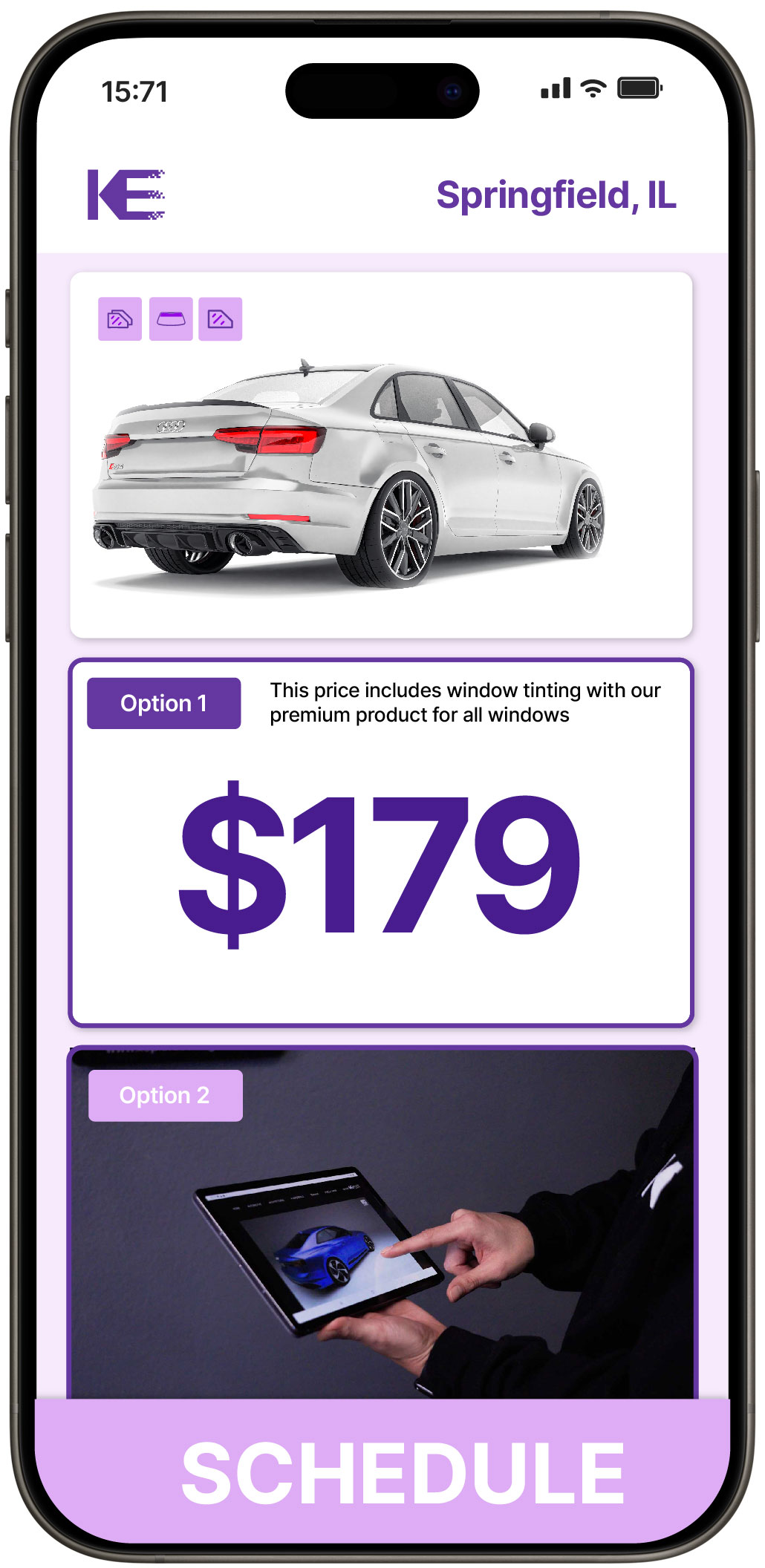 View Competitive Car Window Tinting Rates in Springfield, Illinois