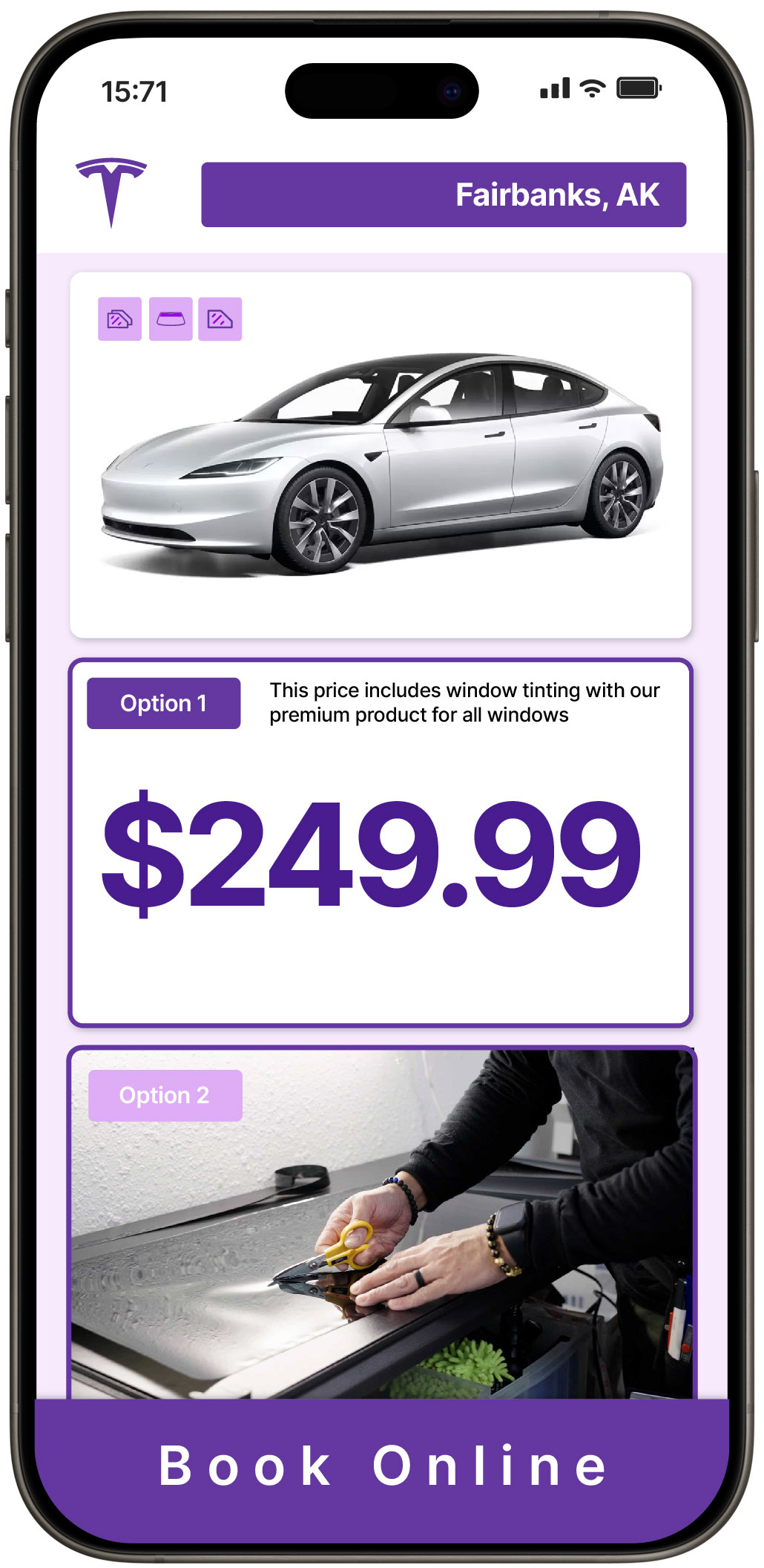 View Reasonable Tesla Window Tinting Costs in Fairbanks, Alaska