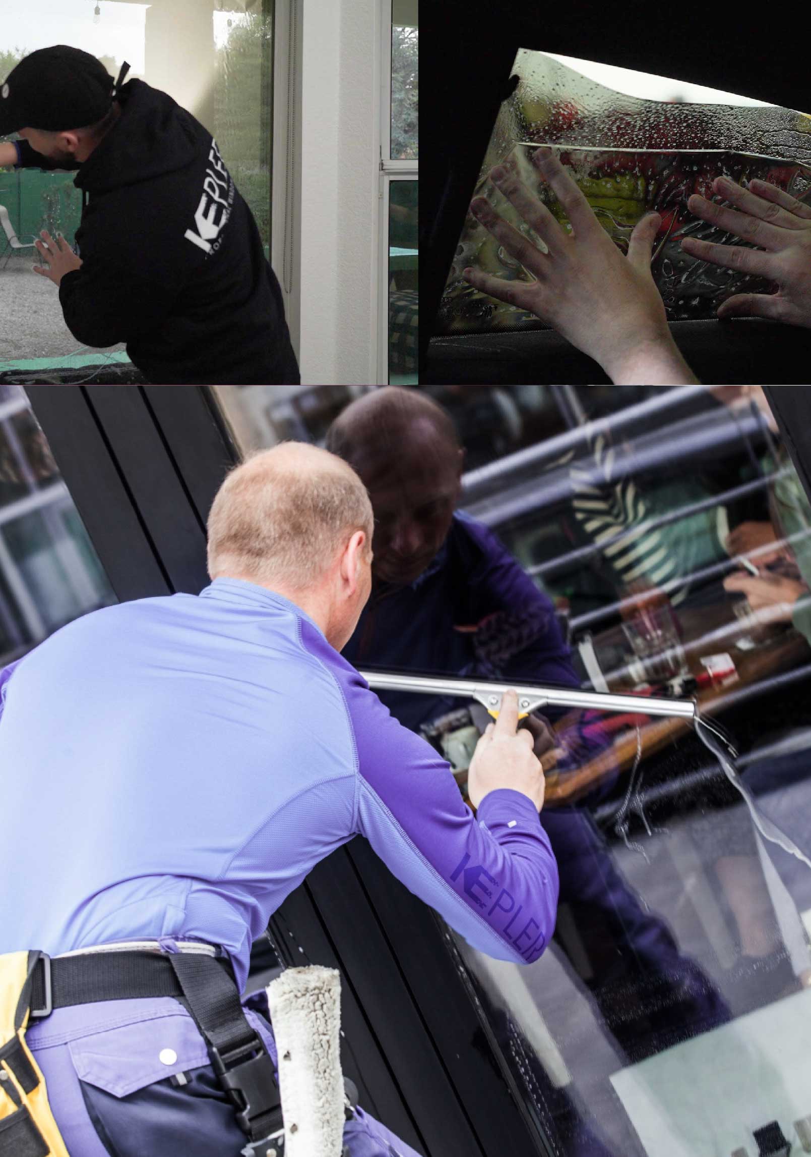 Kepler Expert Applying Anti-Graffiti Window Film to a Centreville Shop Front